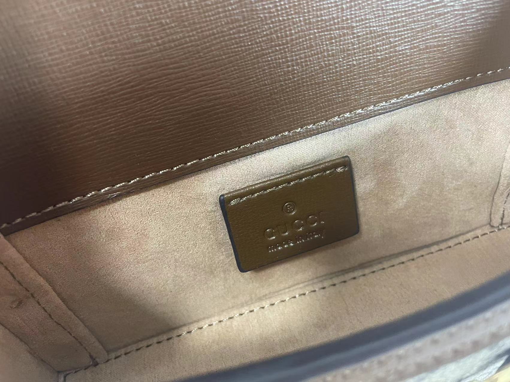 Double-G Horsebit 1955 series mini handbag GG Supreme canvas - Ebony - Gorchic - $112.99