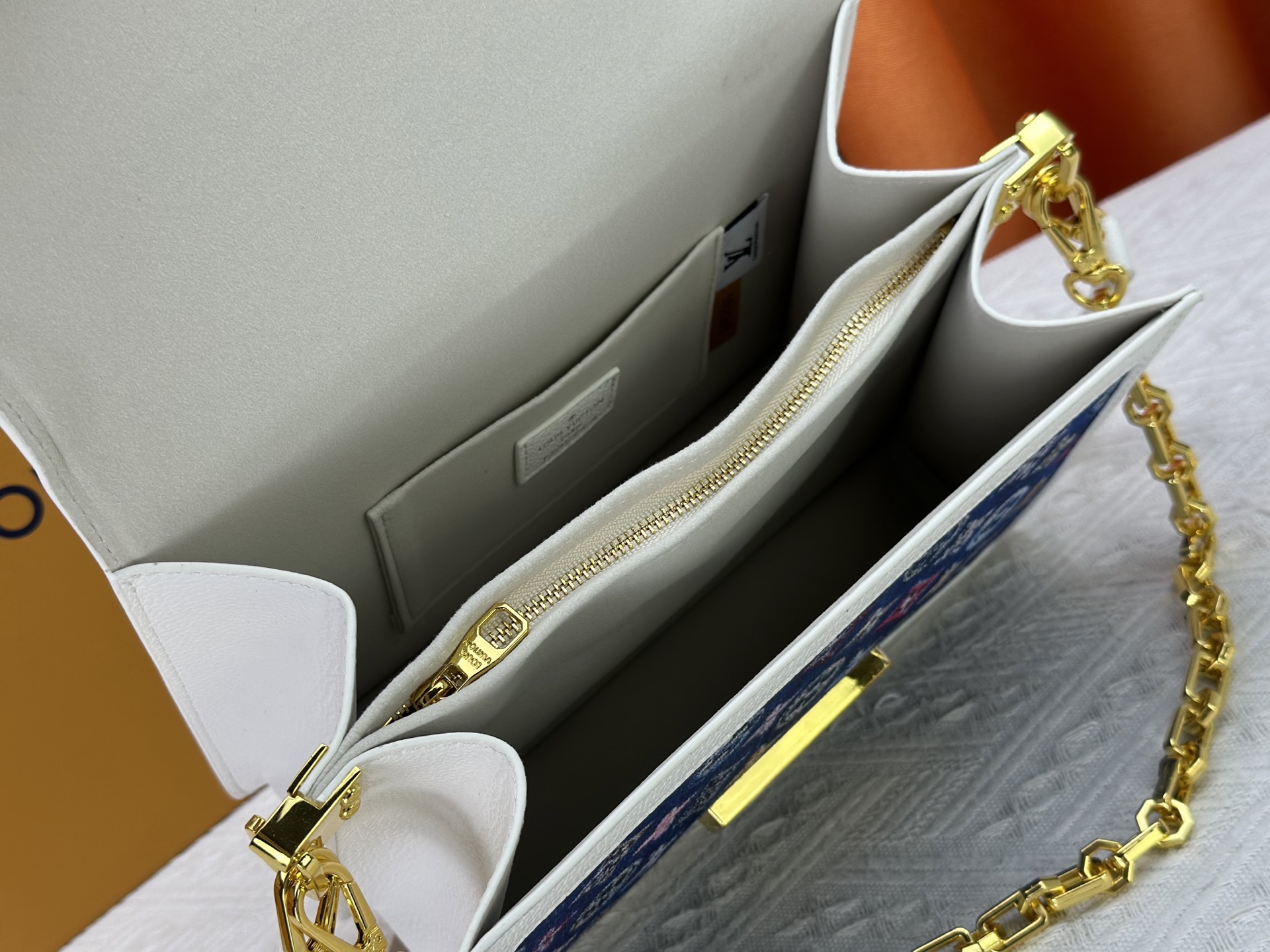 Designer Dauphine Shoulder Bag  - Monogram Jacquard Denim, Mini Size - Gorchic - $149.99