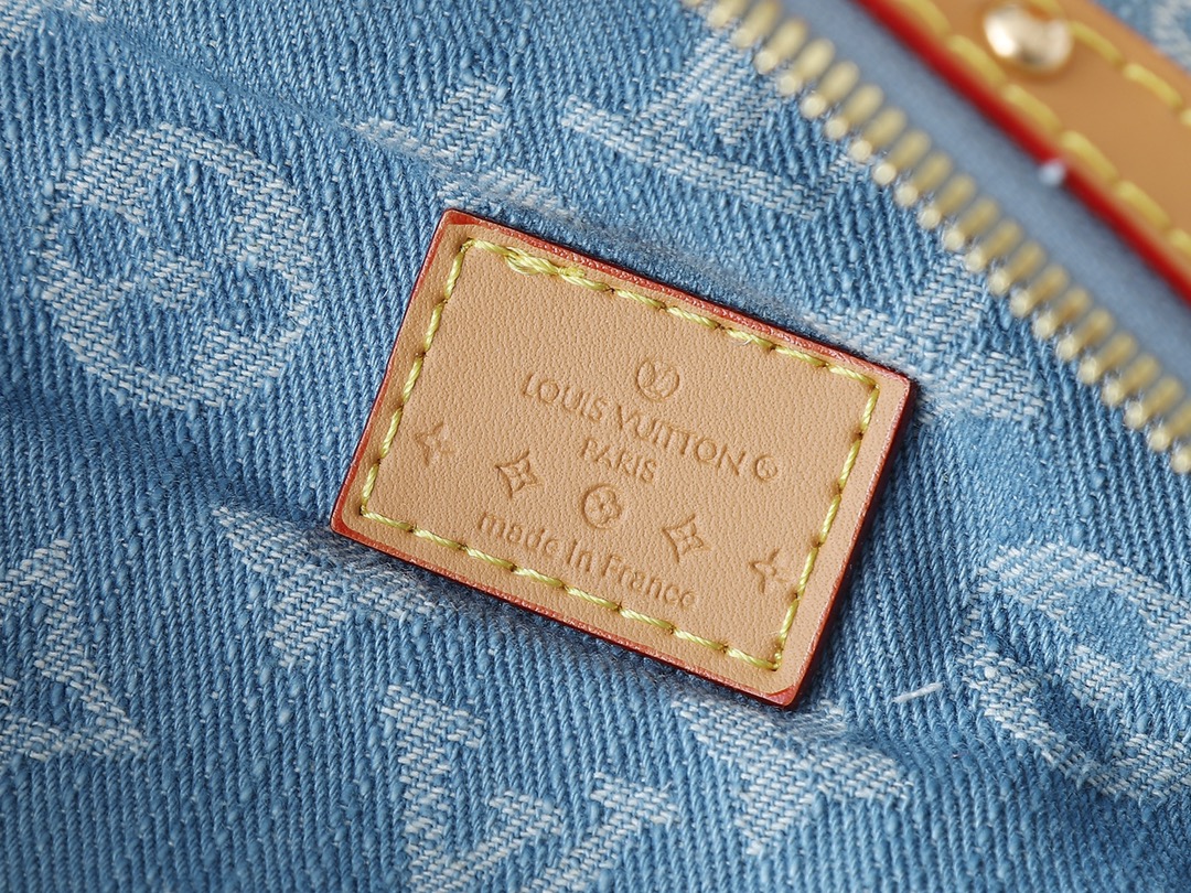 Designer High Rise Belt Bag Monogram Jacquard Leather - Light Blue Denim - Gorchic - $120.99