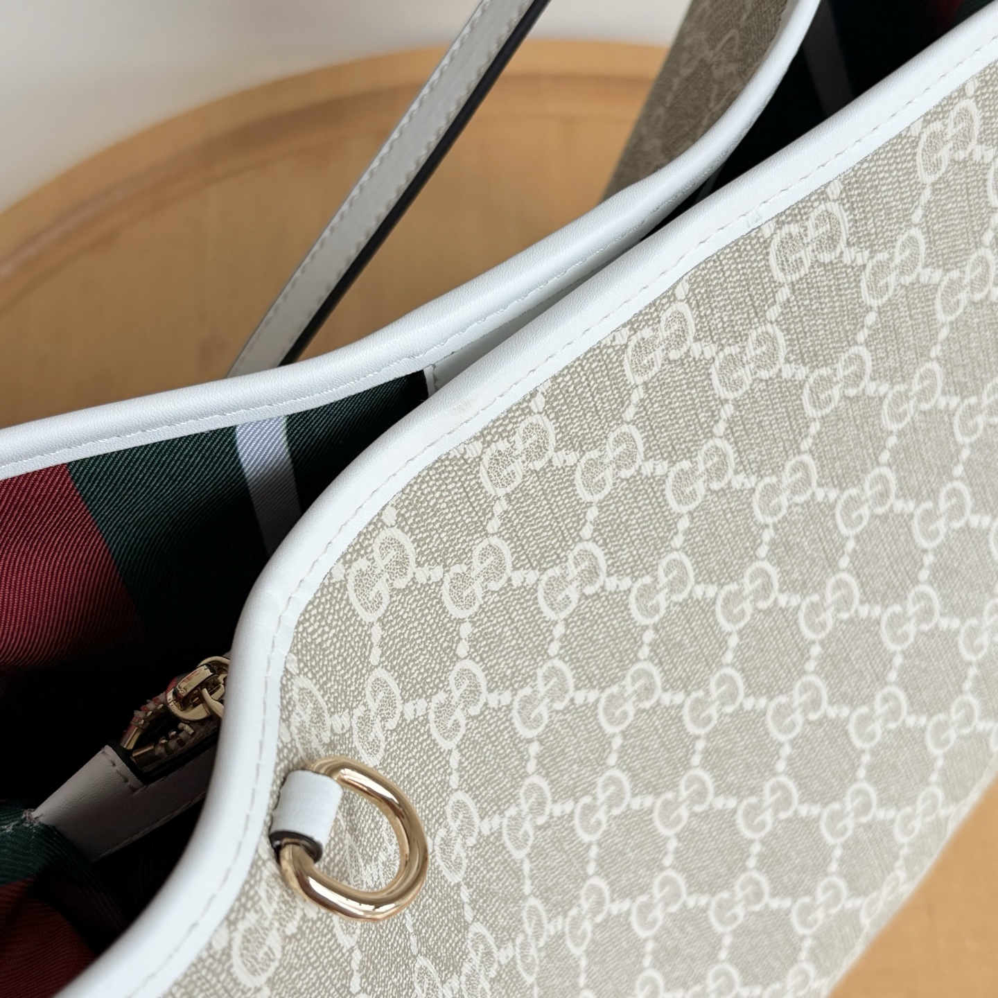 Double-G GG Emblem Bucket Bag - Off white - Gorchic - $120.99