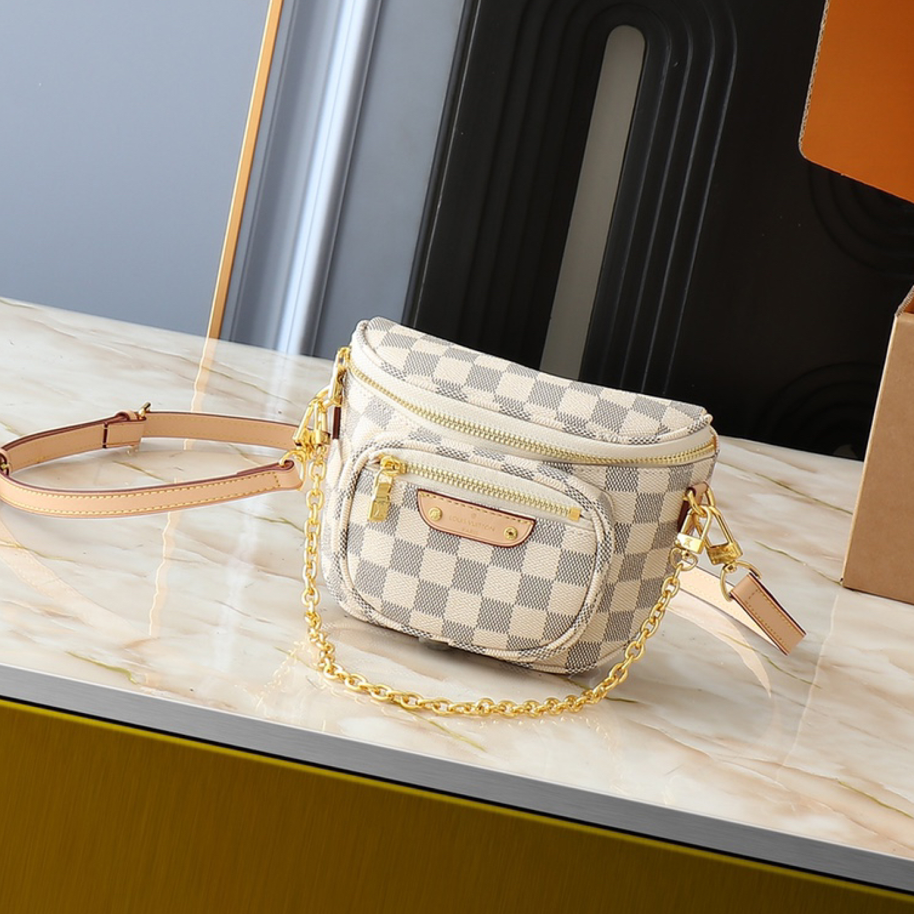 Designer Damier Azur Mini Bumbag - Bag - Gorchic - $107.99