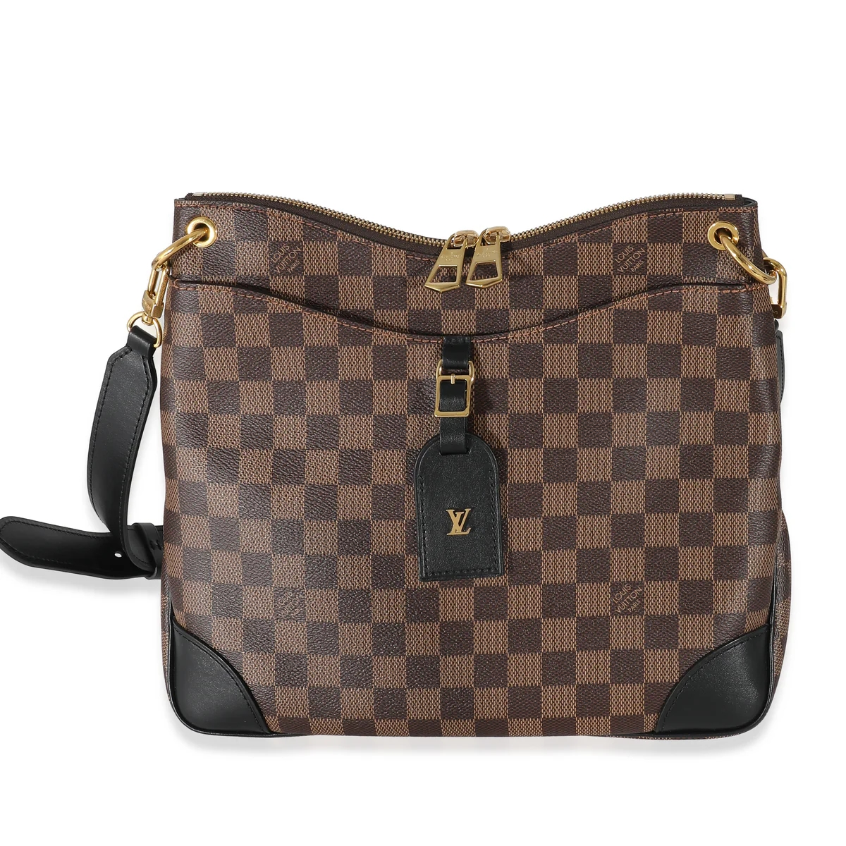 Designer Damier Ebene Odeon Bag - Black - Gorchic - $134.99