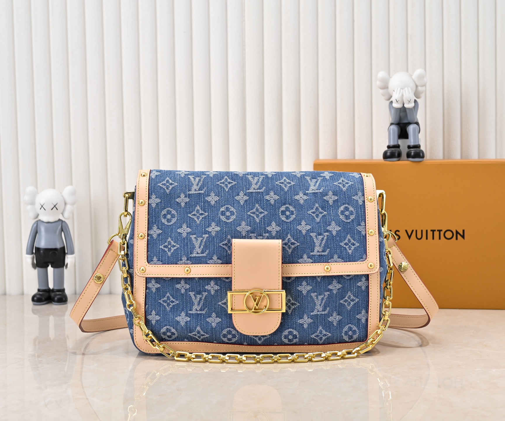 Designer Dauphine Soft GM Monogram denim - Denim Blue - Gorchic - $144.99