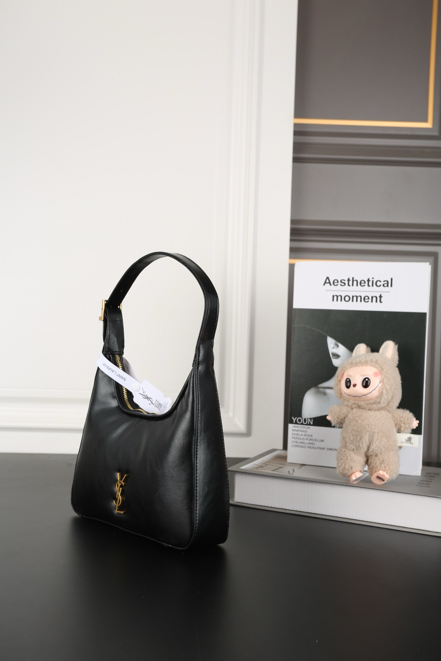 Lady Designer Calypso Mini Hobo Lambskin Bag - Black - Gorchic - $116.99