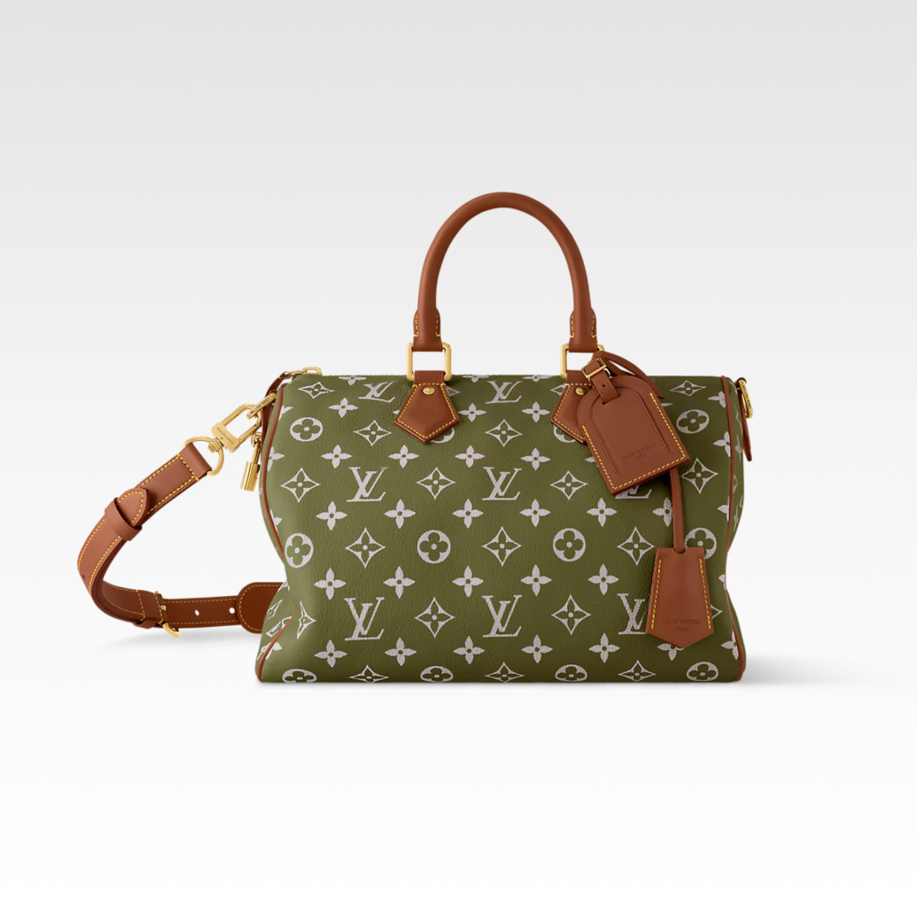 Designer SPEEDY P9 BANDOULIERE 30 HANDBAG Green Sancha - Bag - Gorchic - $137.99