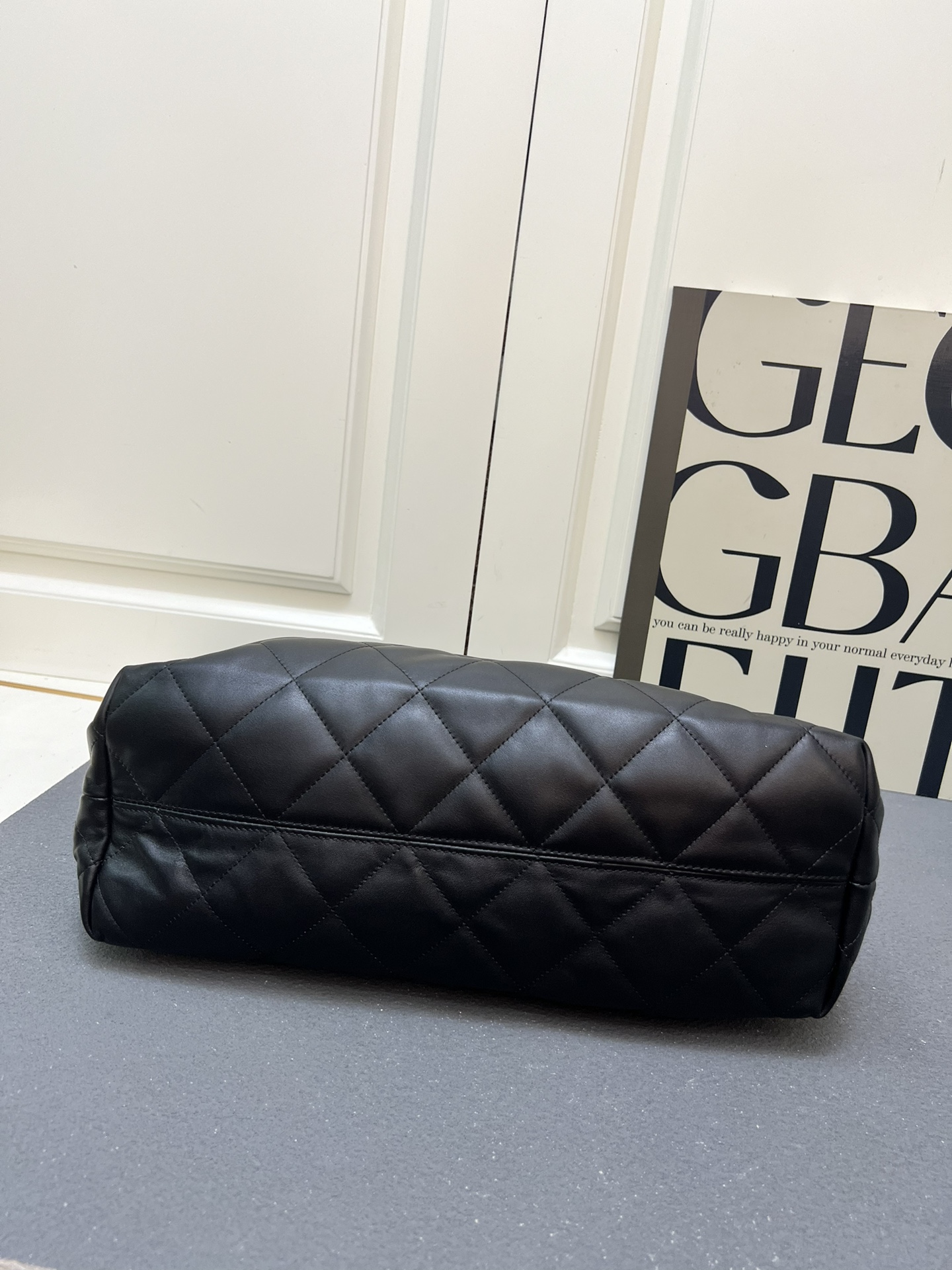 CC Inspired Métiers Dart Shopping Bag Calfskin & Gold-Tone Metal -  Beige & Black - Gorchic - $143.99