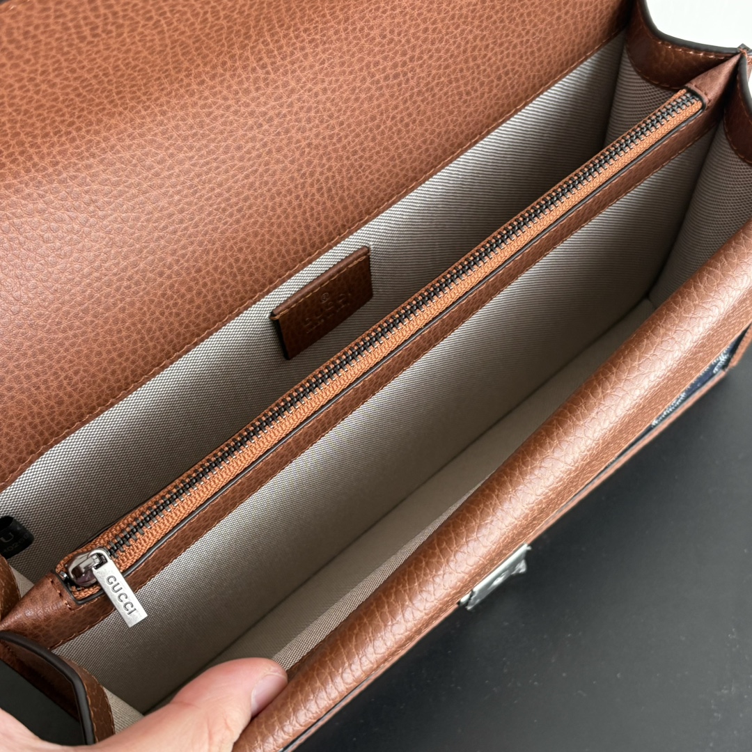 Double-G Dionysus Medium GG-Jacquard Shoulderbag - Blue/Ivory/Brown - Gorchic - $124.99