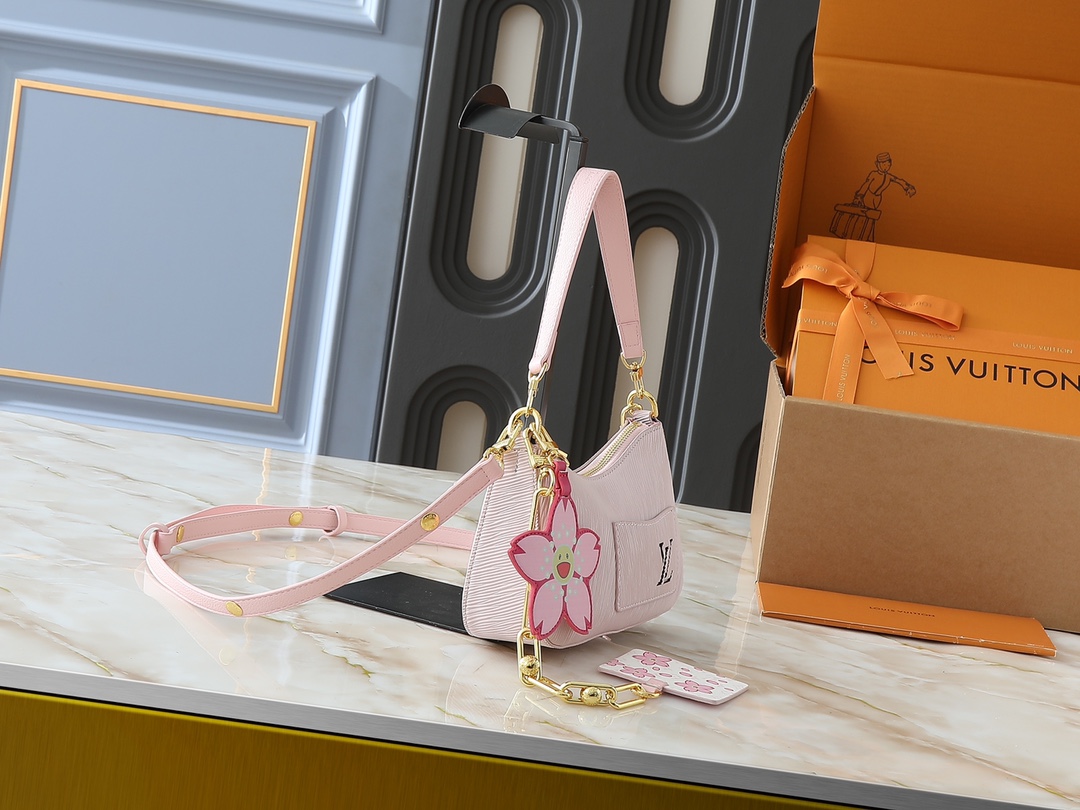 Designer LV x TM Marellini Epi grained cowhide leather - Cheeky Pink - Gorchic - $128.99