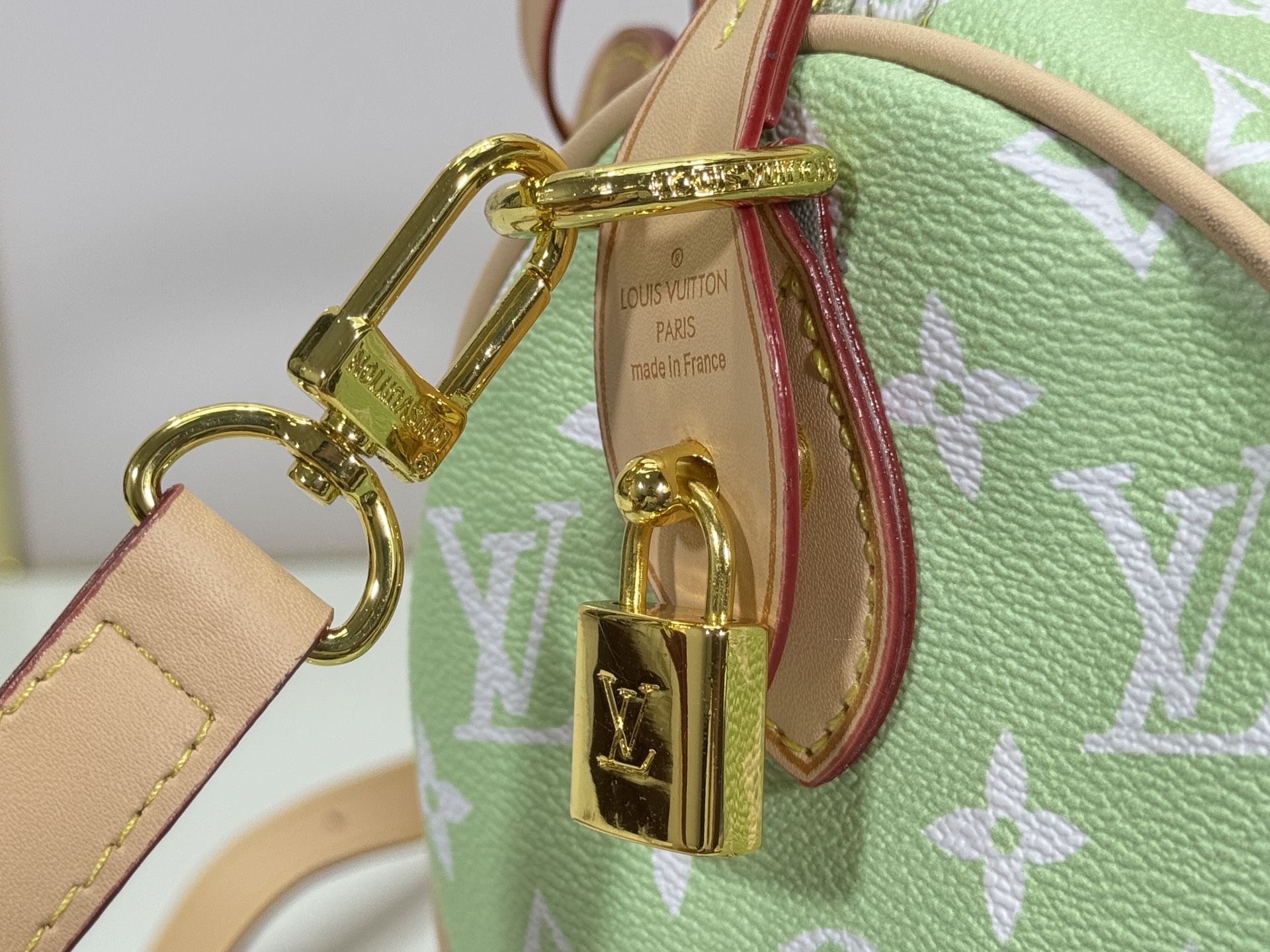 Designer SPEEDY P9 BANDOULIERE 30 HANDBAG Frozen Lime - Vert Clair - Bag - Gorchic - $137.99