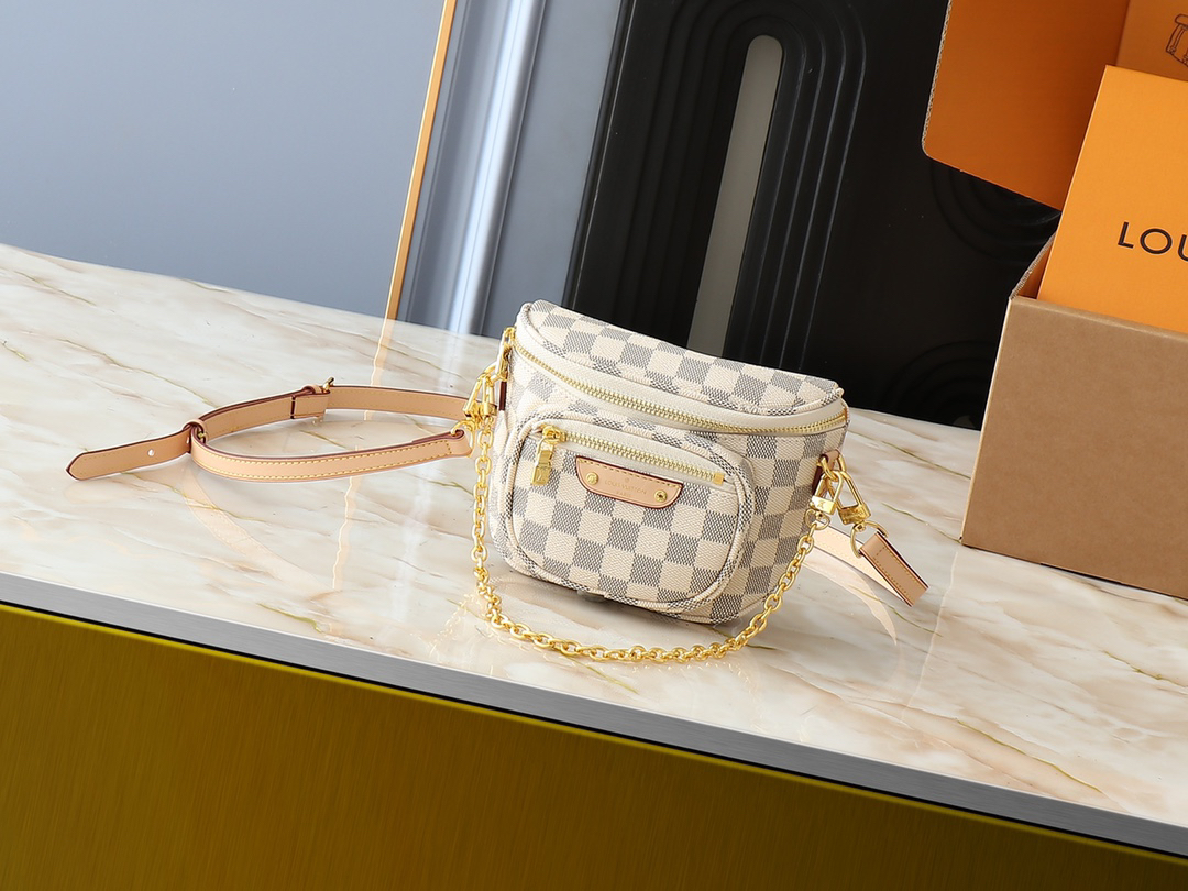 Designer Damier Azur Mini Bumbag - Bag - Gorchic - $107.99