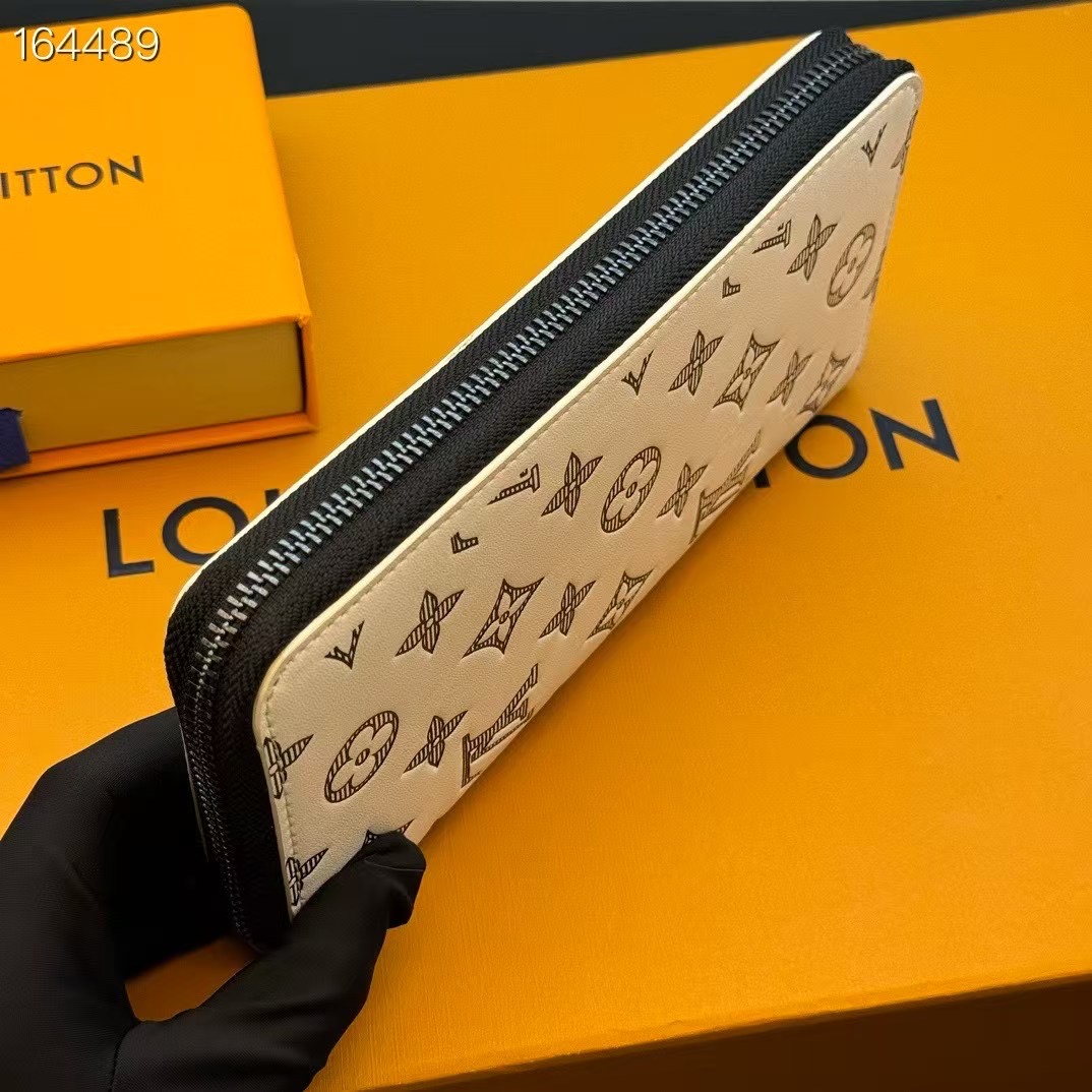 Designer Zippy Wallet Vertical Long White - Gorchic - $93.99