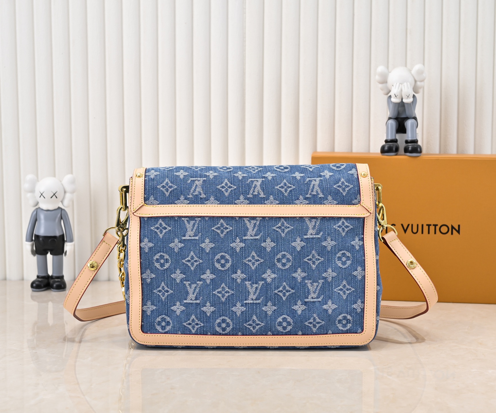 Designer Dauphine Soft GM Monogram denim - Denim Blue - Gorchic - $144.99