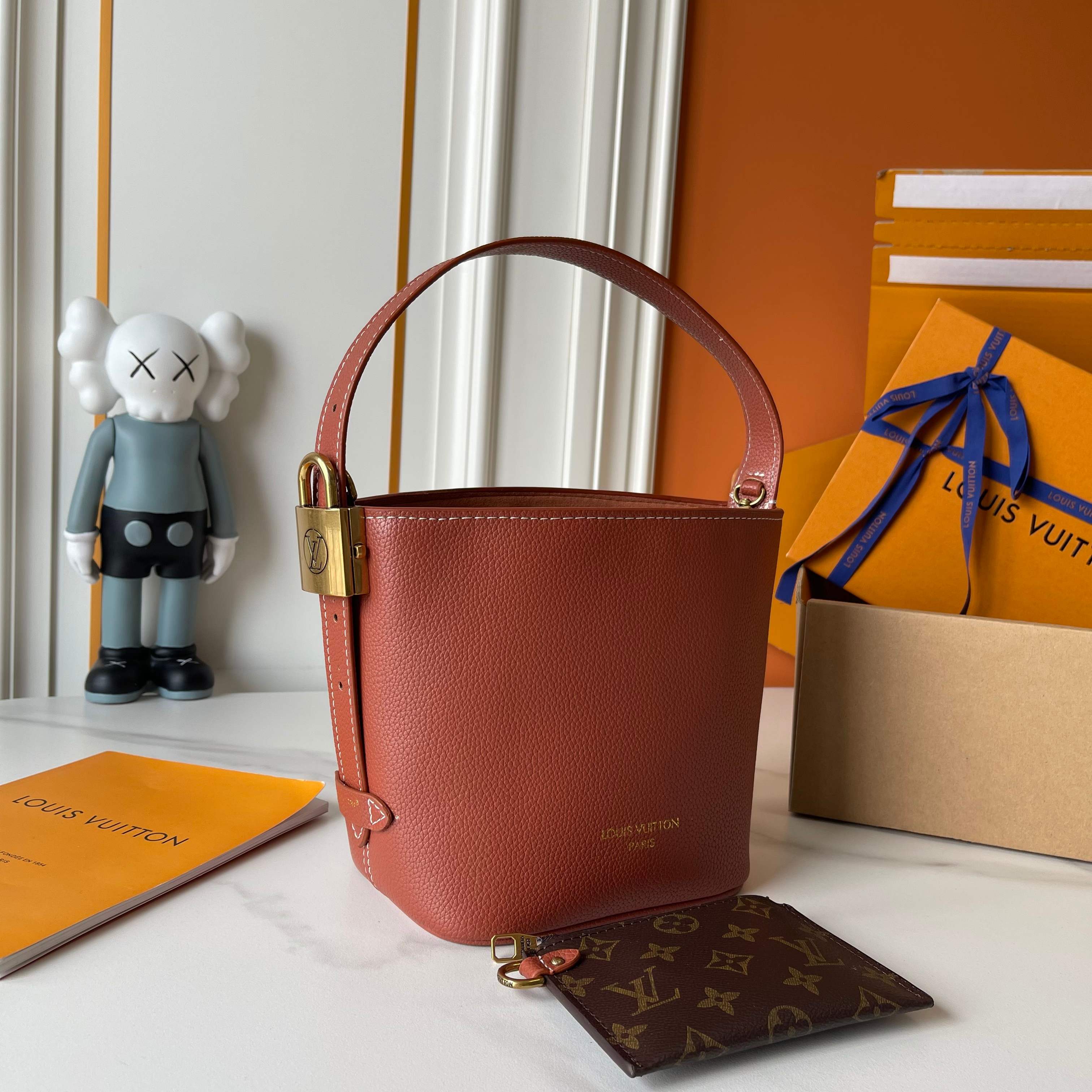 Designer Low Key All In BB Calf leather - Cognac Brown - Gorchic - $120.99