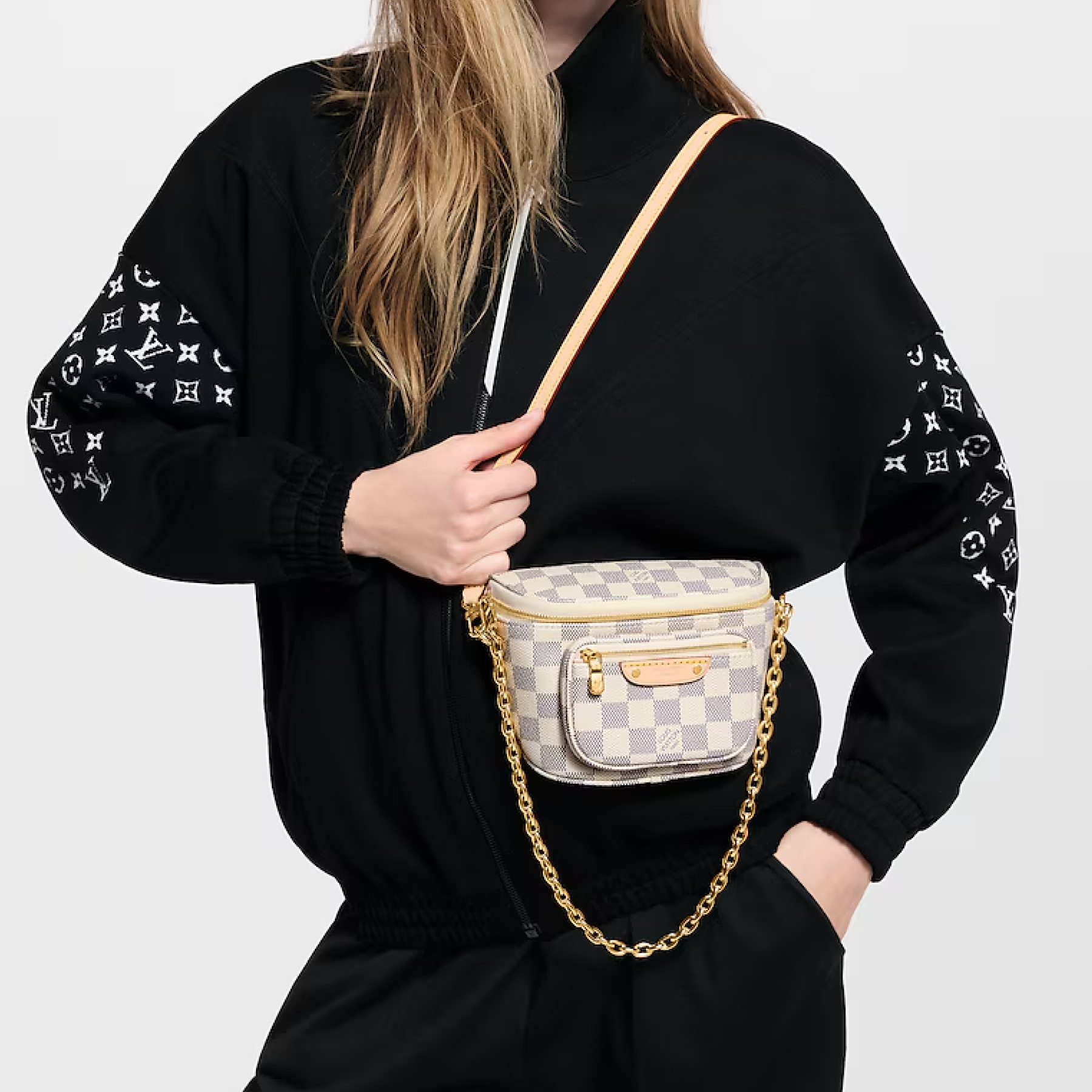 Designer Damier Azur Mini Bumbag - Bag - Gorchic - $107.99