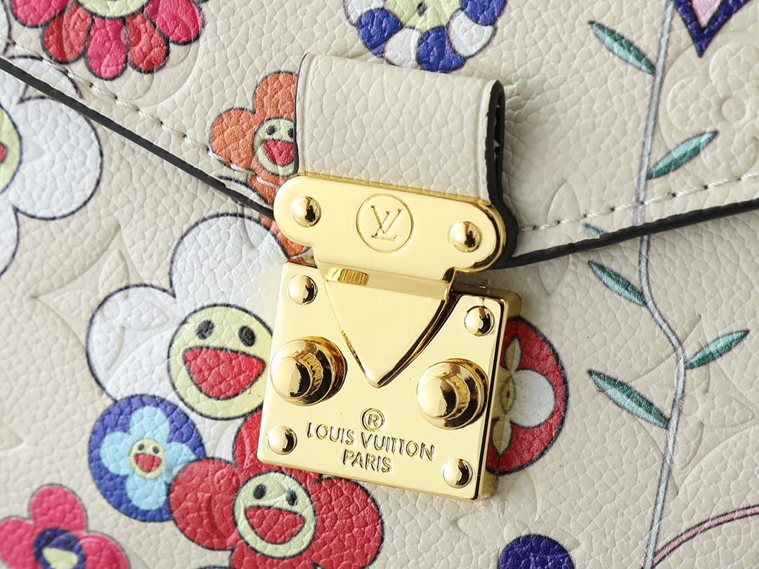 Designer LV x TM Embossed Flower Handbag - White - Gorchic - $124.99