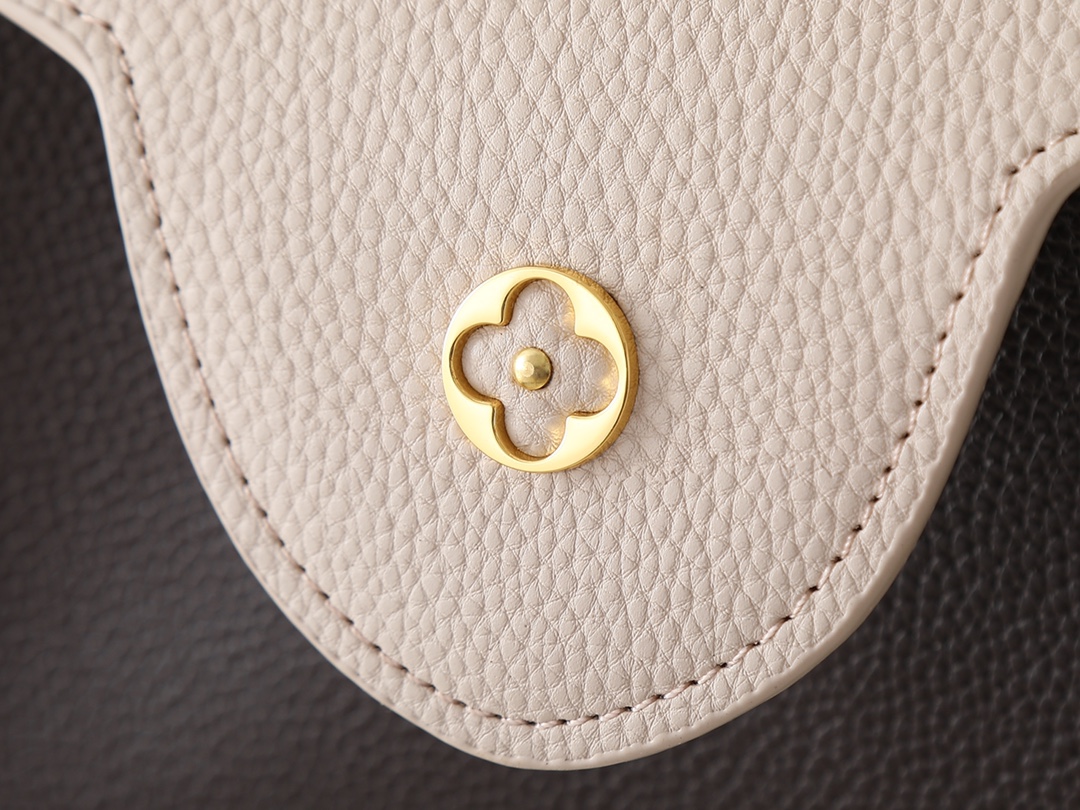 Designer Capucines Taurillon leather - Chocolate / Quartz / Tan - Gorchic - $143.85