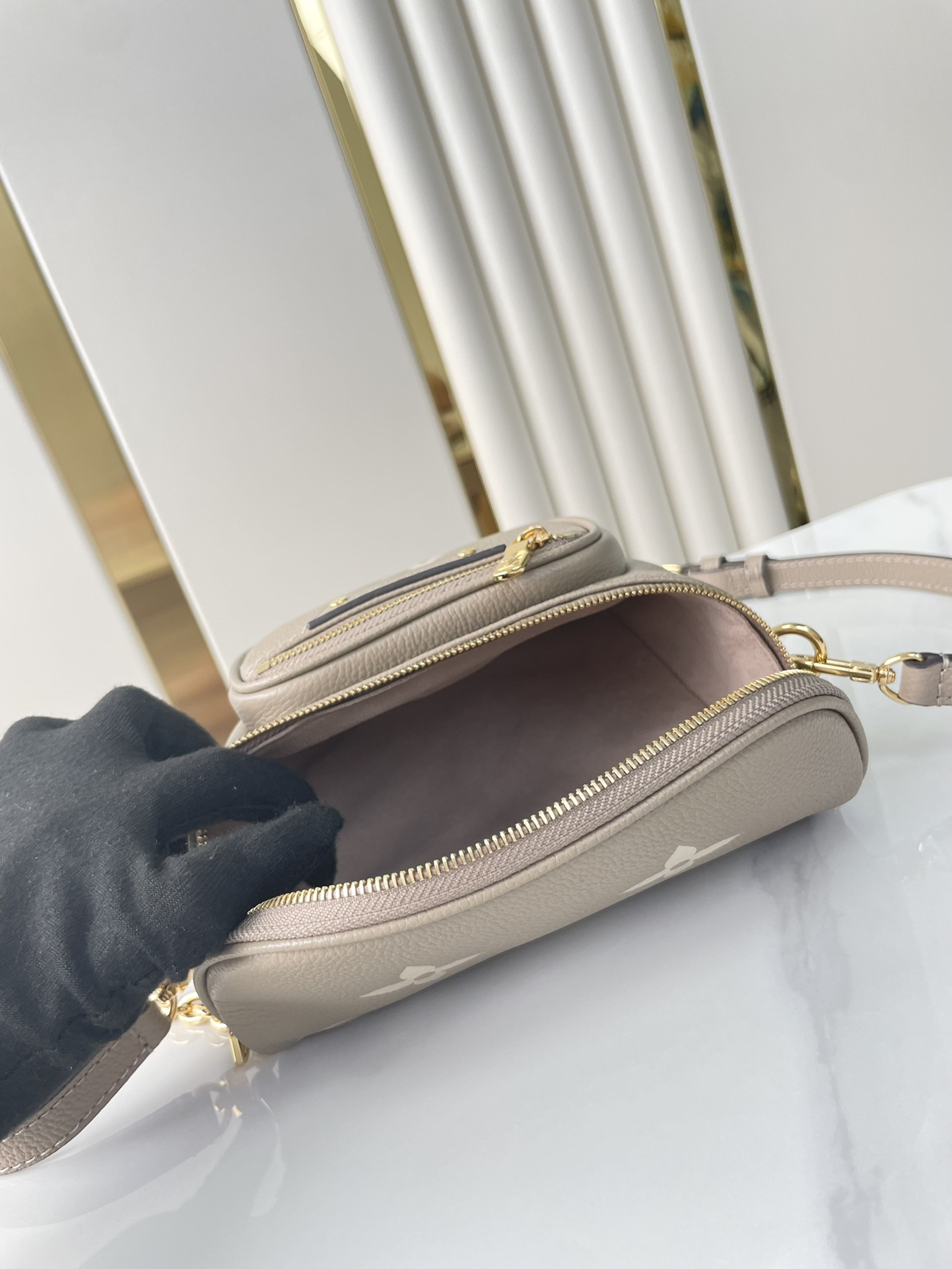 Designer Bicolor Monogram Empreinte Leather Mini Bumbag - Bag - Gorchic - $107.99