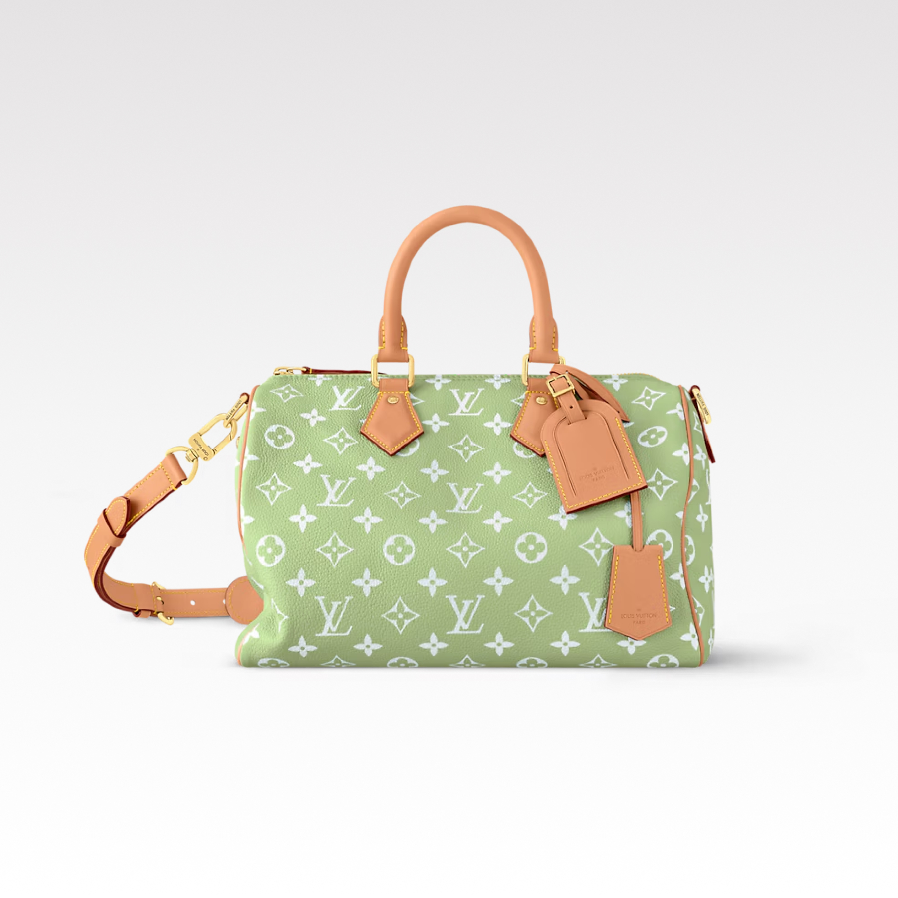 Designer SPEEDY P9 BANDOULIERE 30 HANDBAG Frozen Lime - Vert Clair - Bag - Gorchic - $137.99