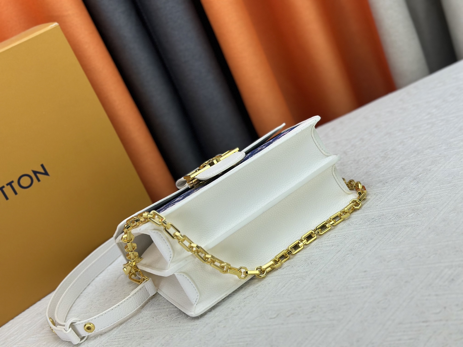 Designer Dauphine Shoulder Bag  - Monogram Jacquard Denim, Mini Size - Gorchic - $149.99