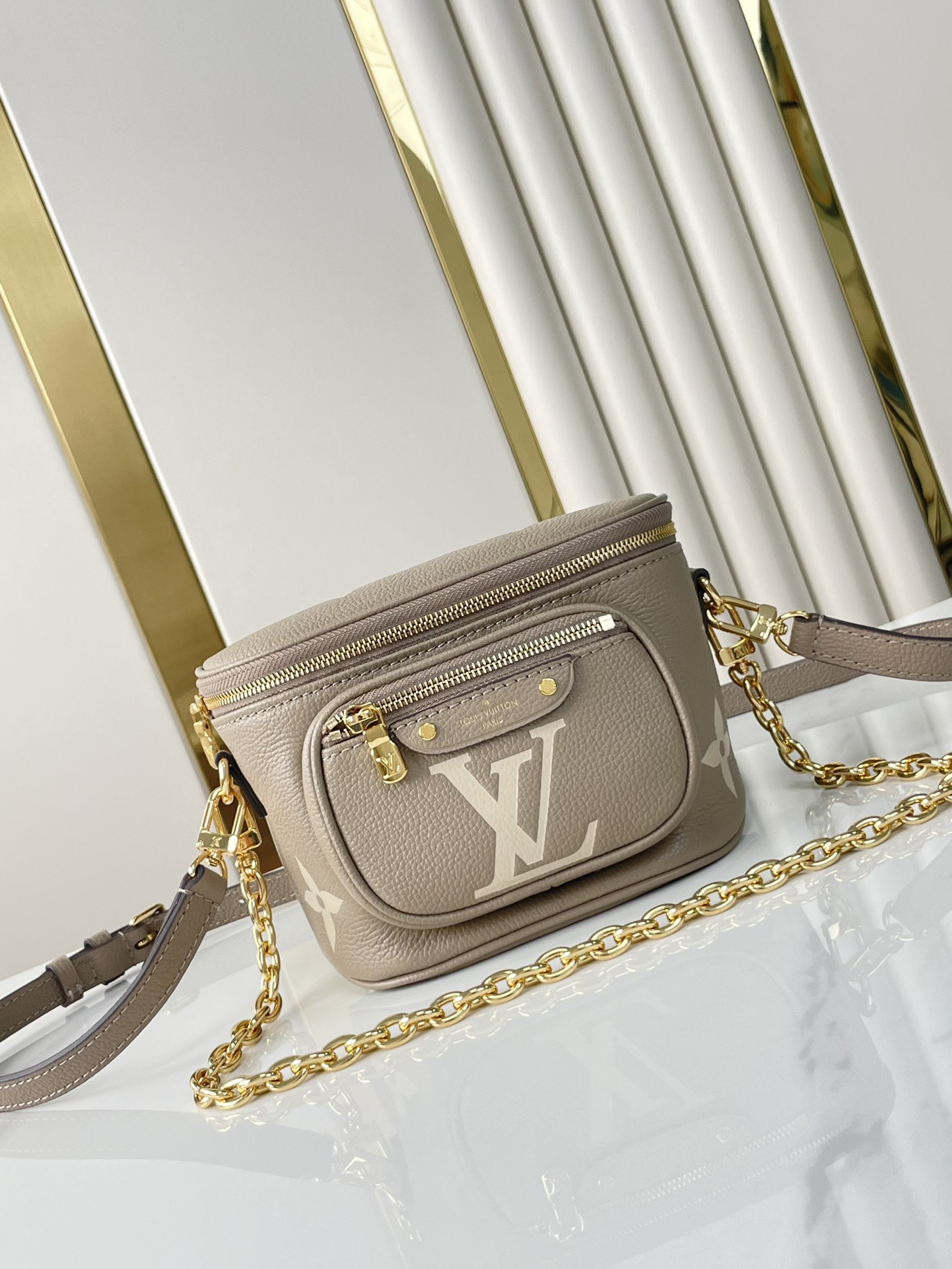 Designer Bicolor Monogram Empreinte Leather Mini Bumbag - Bag - Gorchic - $107.99