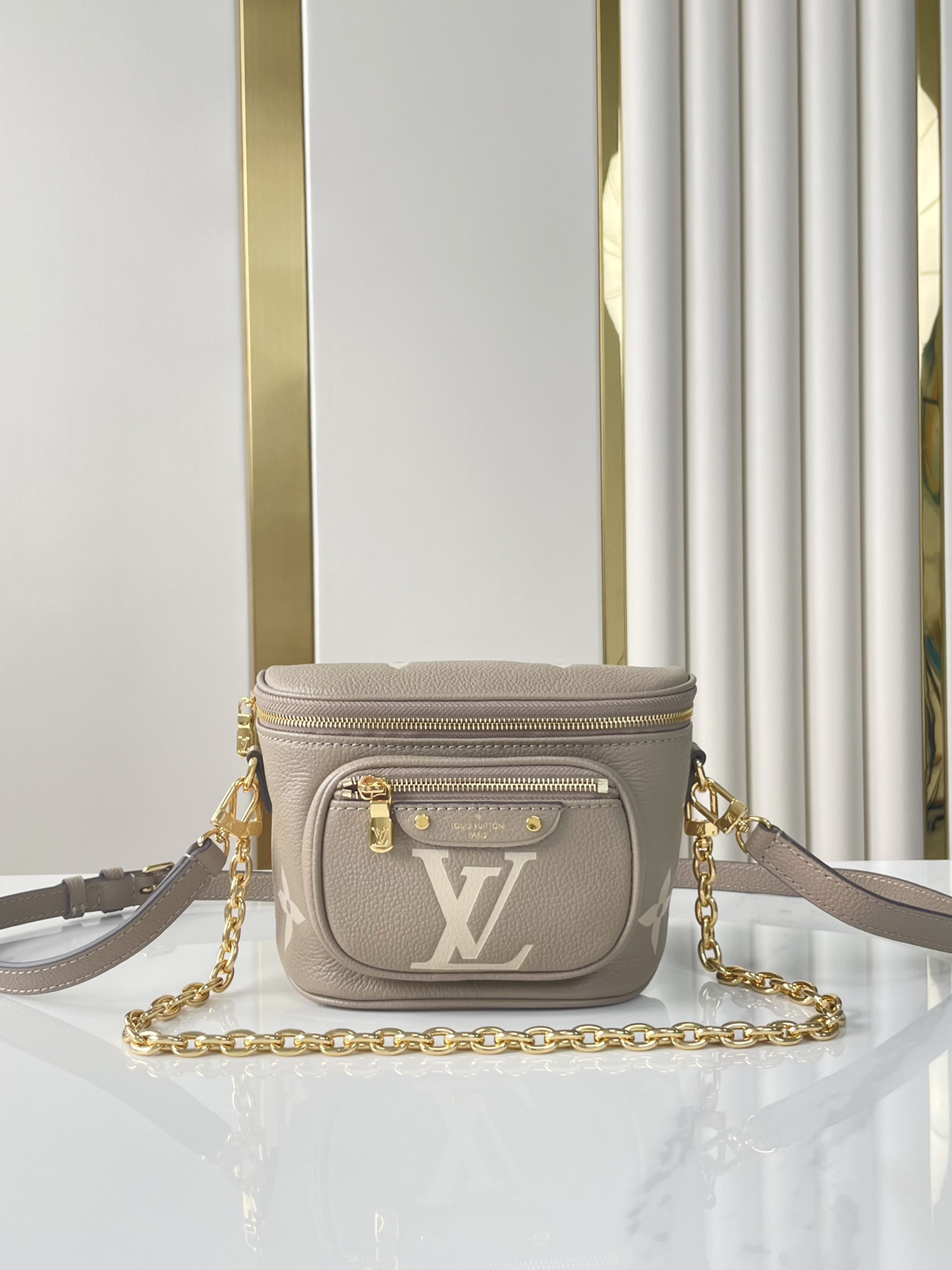 Designer Bicolor Monogram Empreinte Leather Mini Bumbag - Bag - Gorchic - $107.99