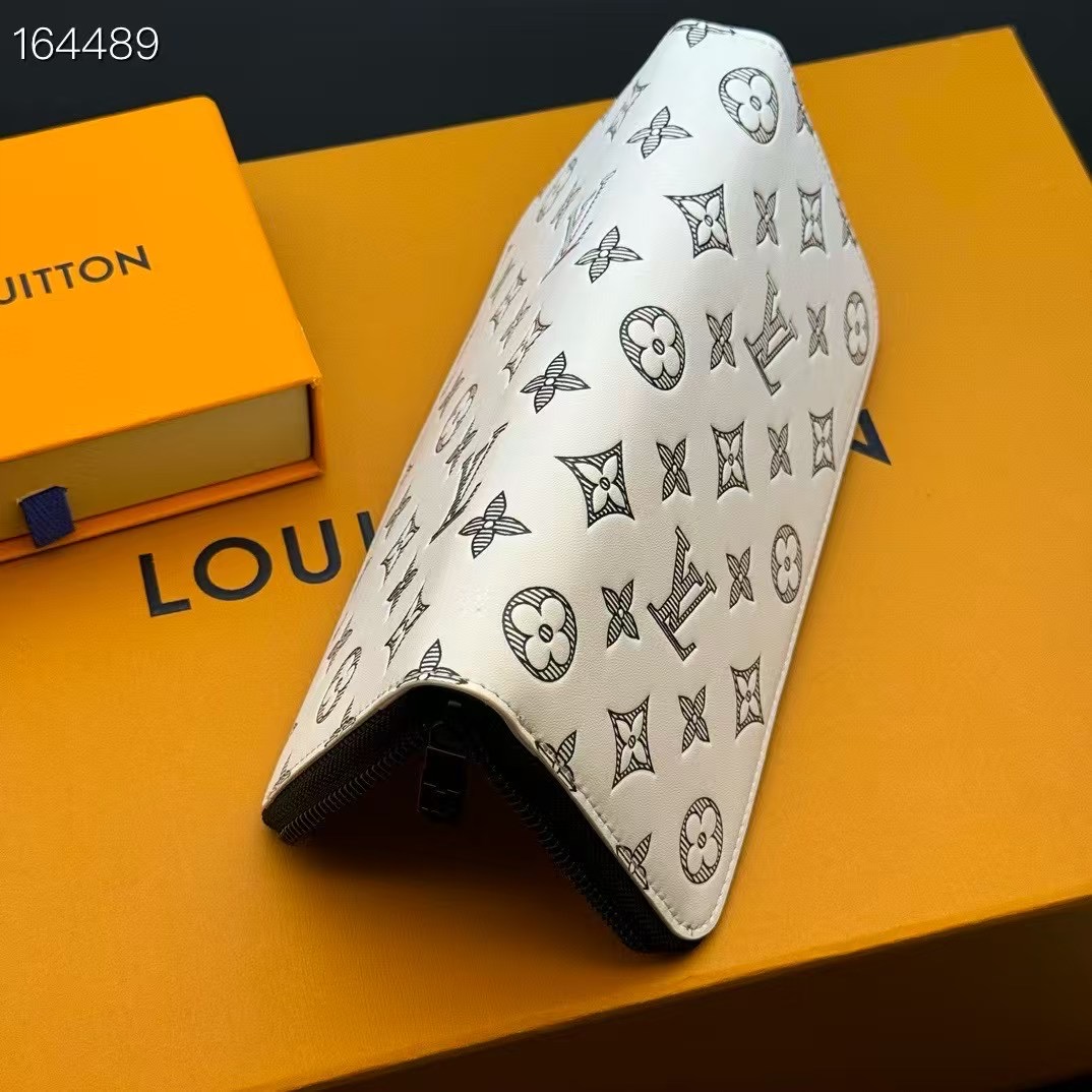 Designer Zippy Wallet Vertical Long White - Gorchic - $93.99