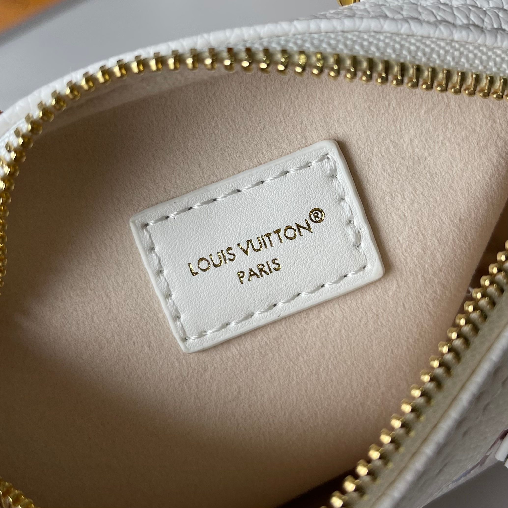 Designer Nano Speedy Embossed Grained Cowhide Leather - Dream Beige - Gorchic - $112.99