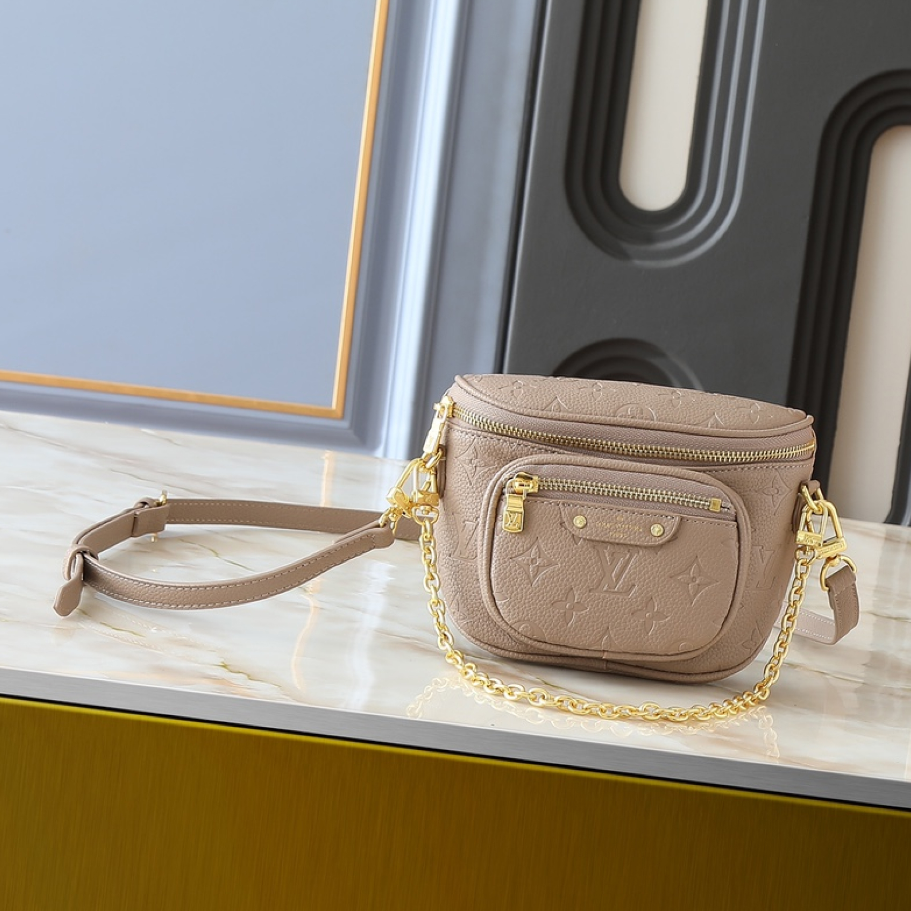 Designer Empreinte Monogram Leather Sand Mini Bumbag - Bag - Gorchic - $107.99