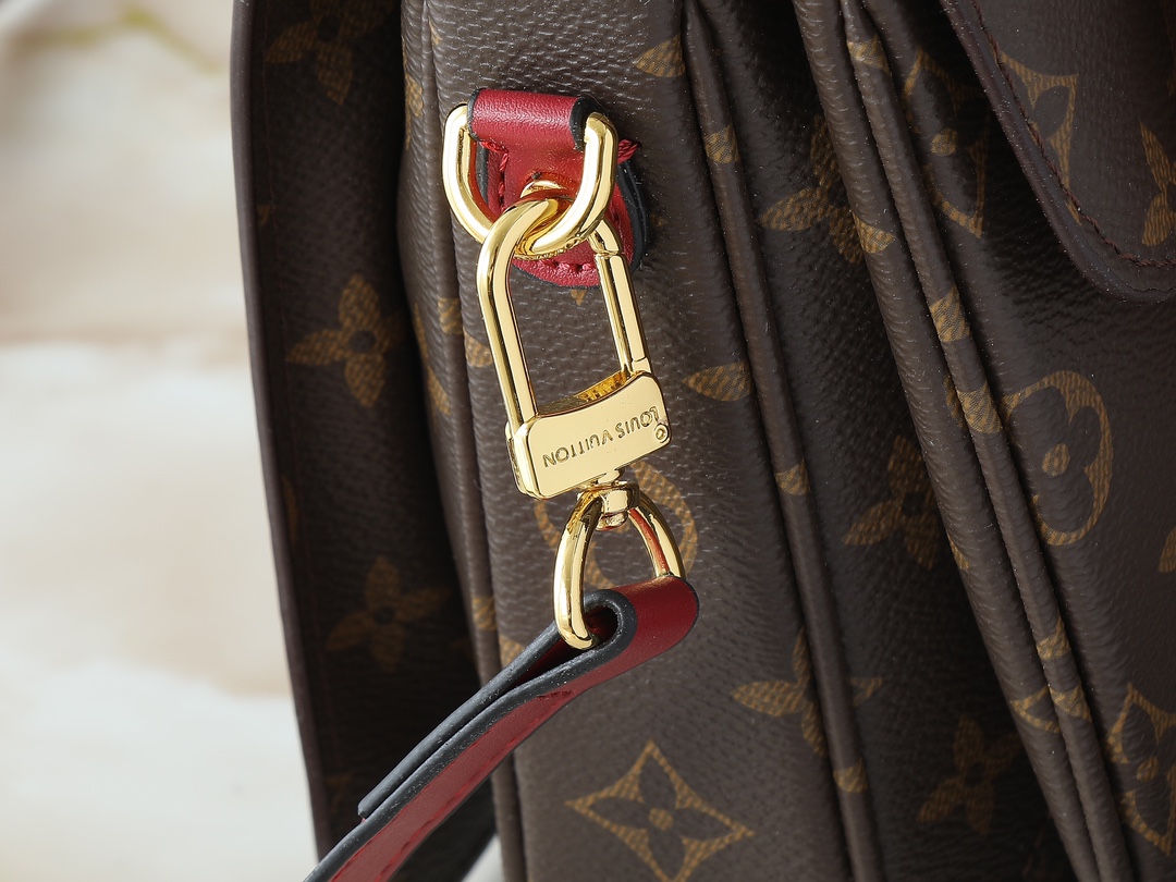 Designer Braided Pochette Metis Safran Bag - Red - Gorchic - $132.99