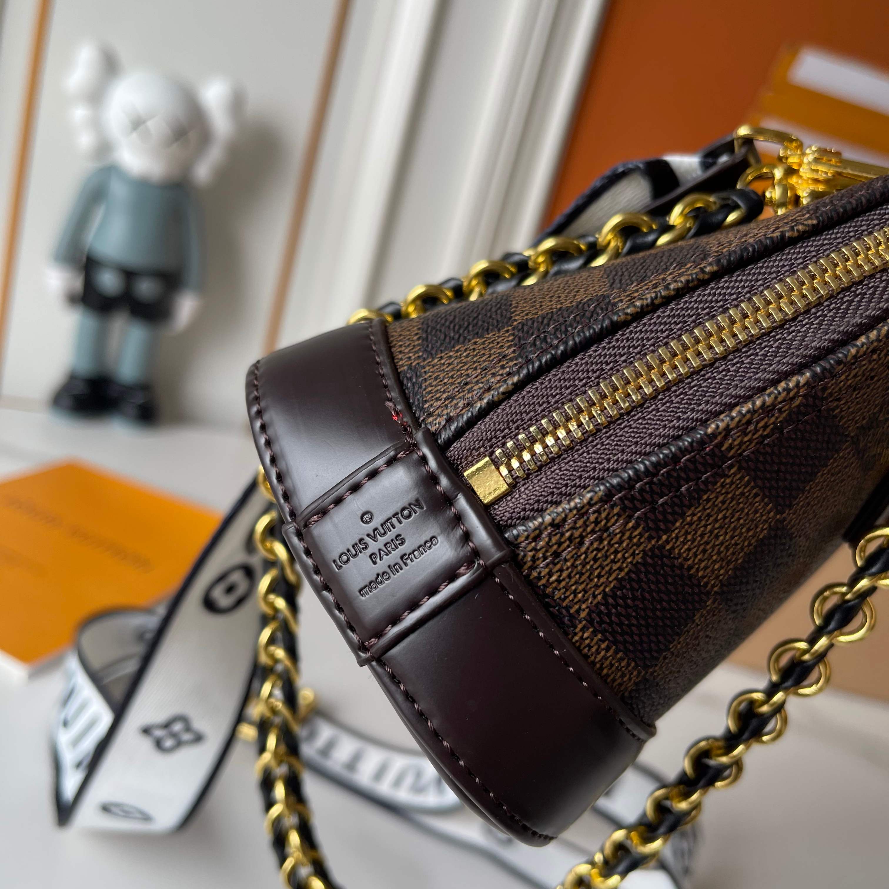 Designer Alma Mini LV&I Kit Damier coated canvas - Dark Brown - Gorchic - $128.99