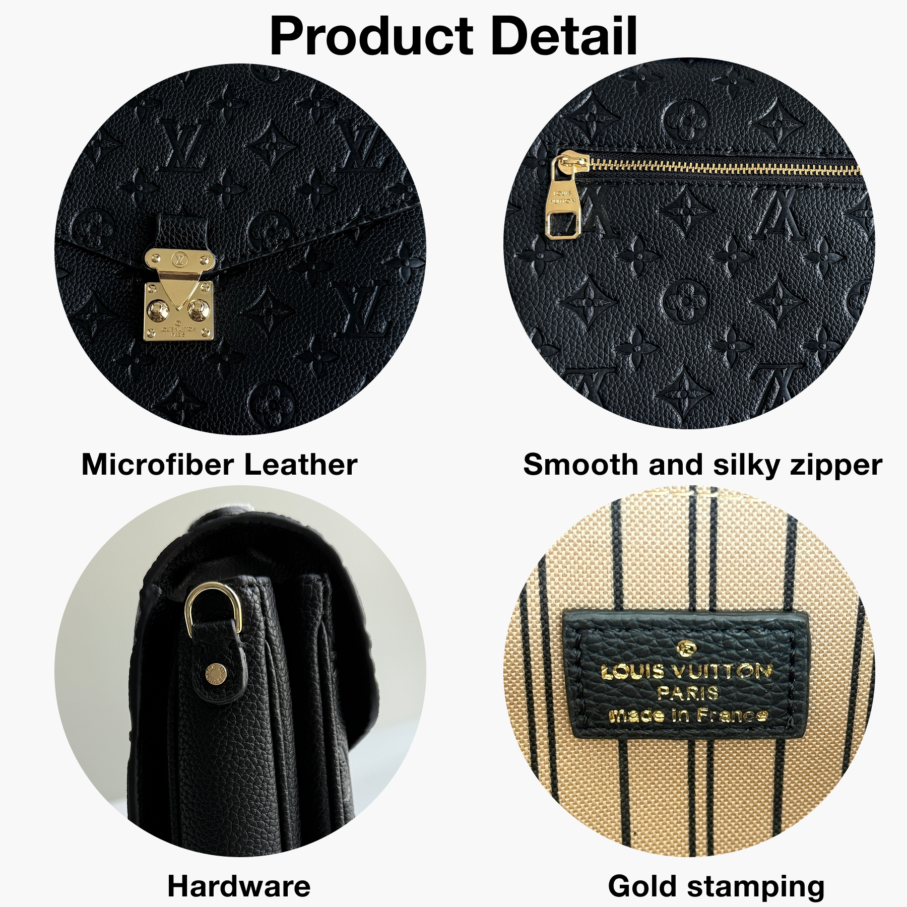 Designer Monogram Empreinte Monogram Leather Black Pochette Métis - Bag - Gorchic - $124.99