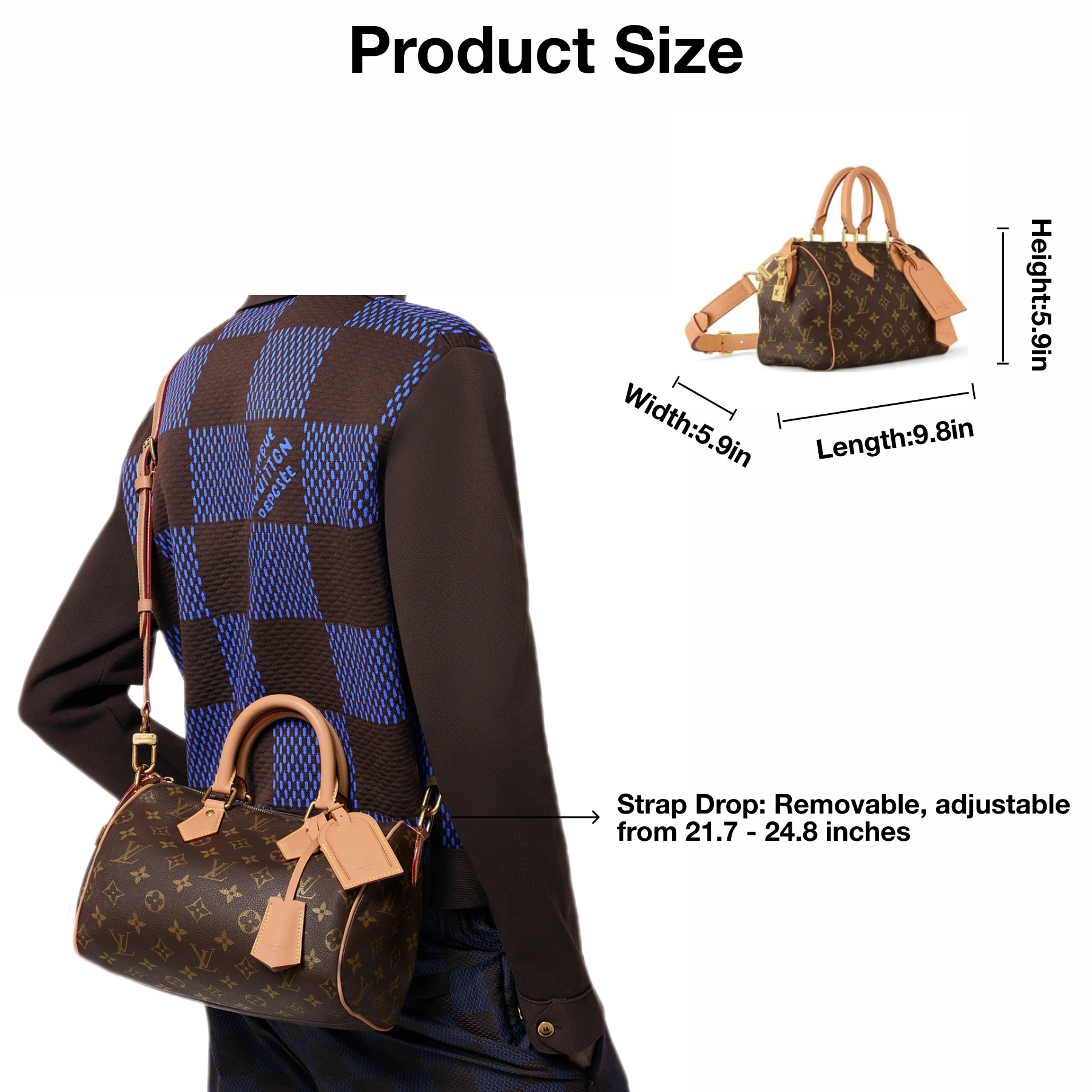 Designer Monogram SPEEDY P9 BANDOULIERE 25 HANDBAG - Bag - Gorchic - $143.99