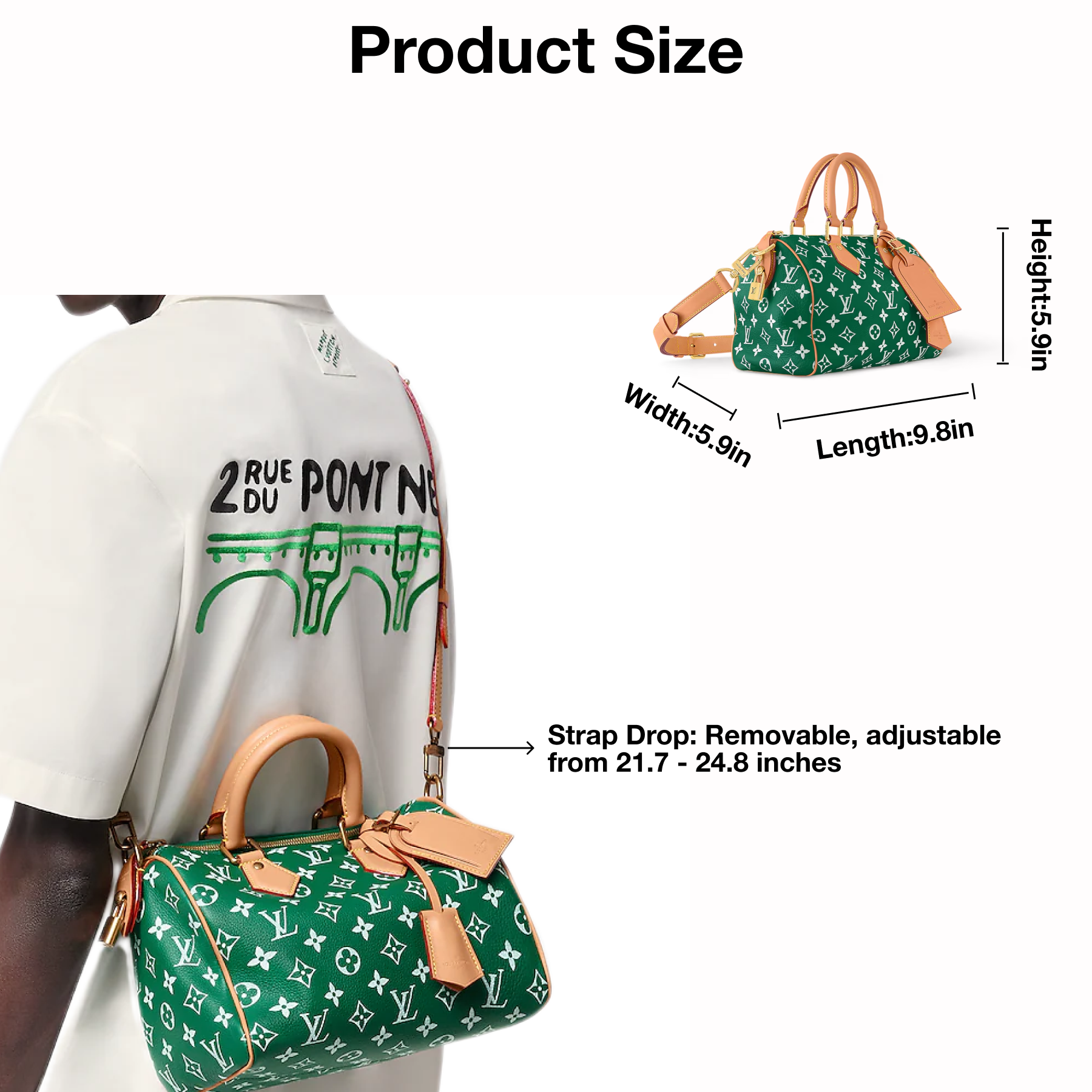 Designer Monogram SPEEDY P9 BANDOULIERE 25 HANDBAG - Bag - Gorchic - $143.99