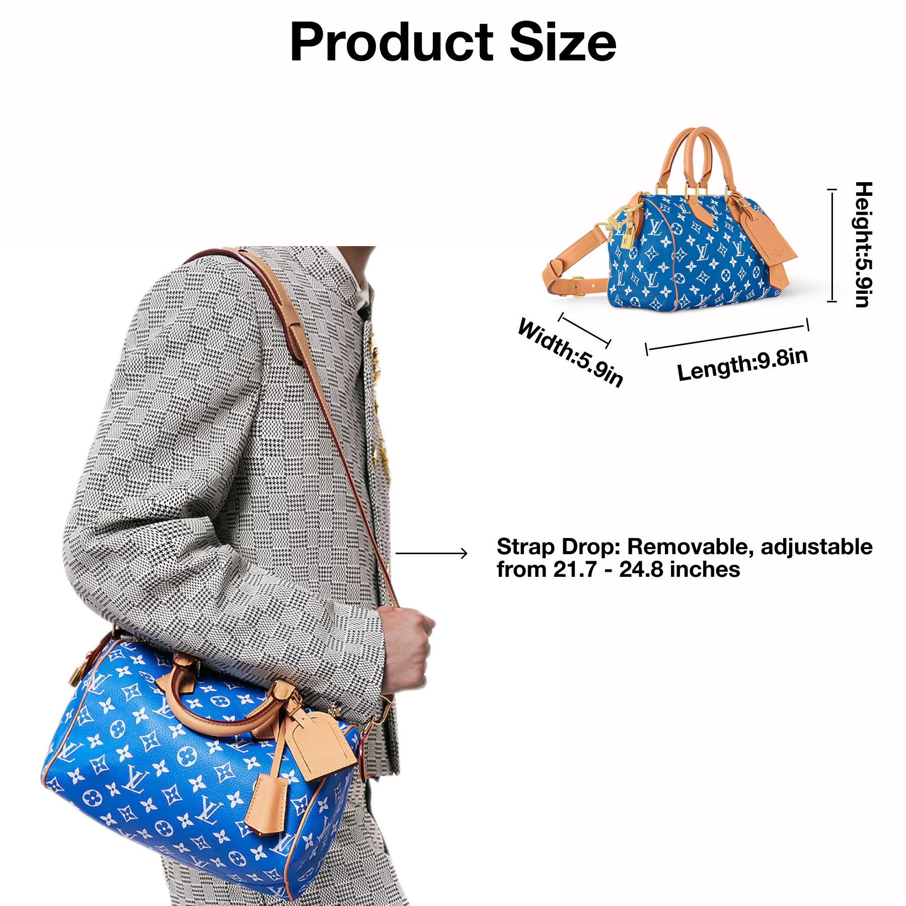 Designer Monogram SPEEDY P9 BANDOULIERE 25 HANDBAG - Bag - Gorchic - $143.99