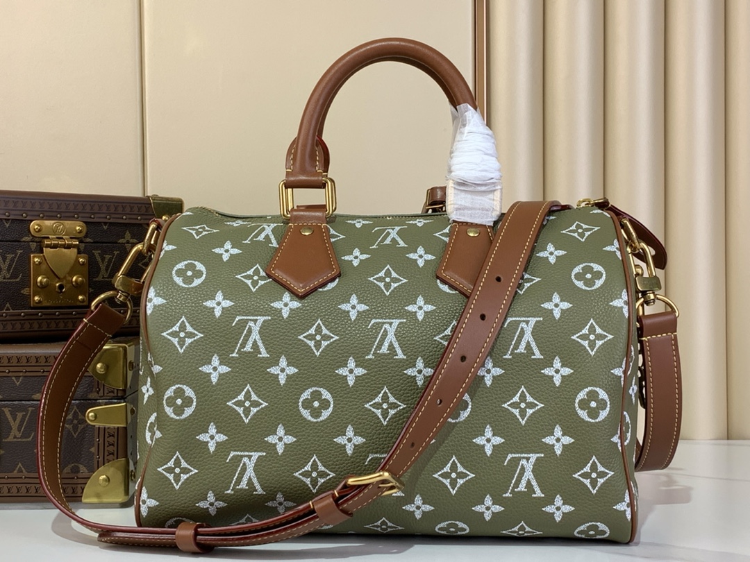 [TOP]Designer SPEEDY P9 BANDOULIERE 30 HANDBAG Green Sancha - Bag - Gorchic - $659.99