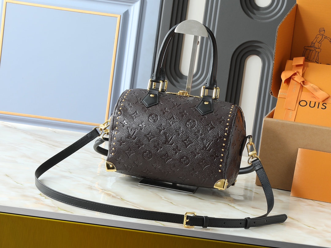 Designer Speedy Trunk 25 Handbag - Acajou - Gorchic - $130.99