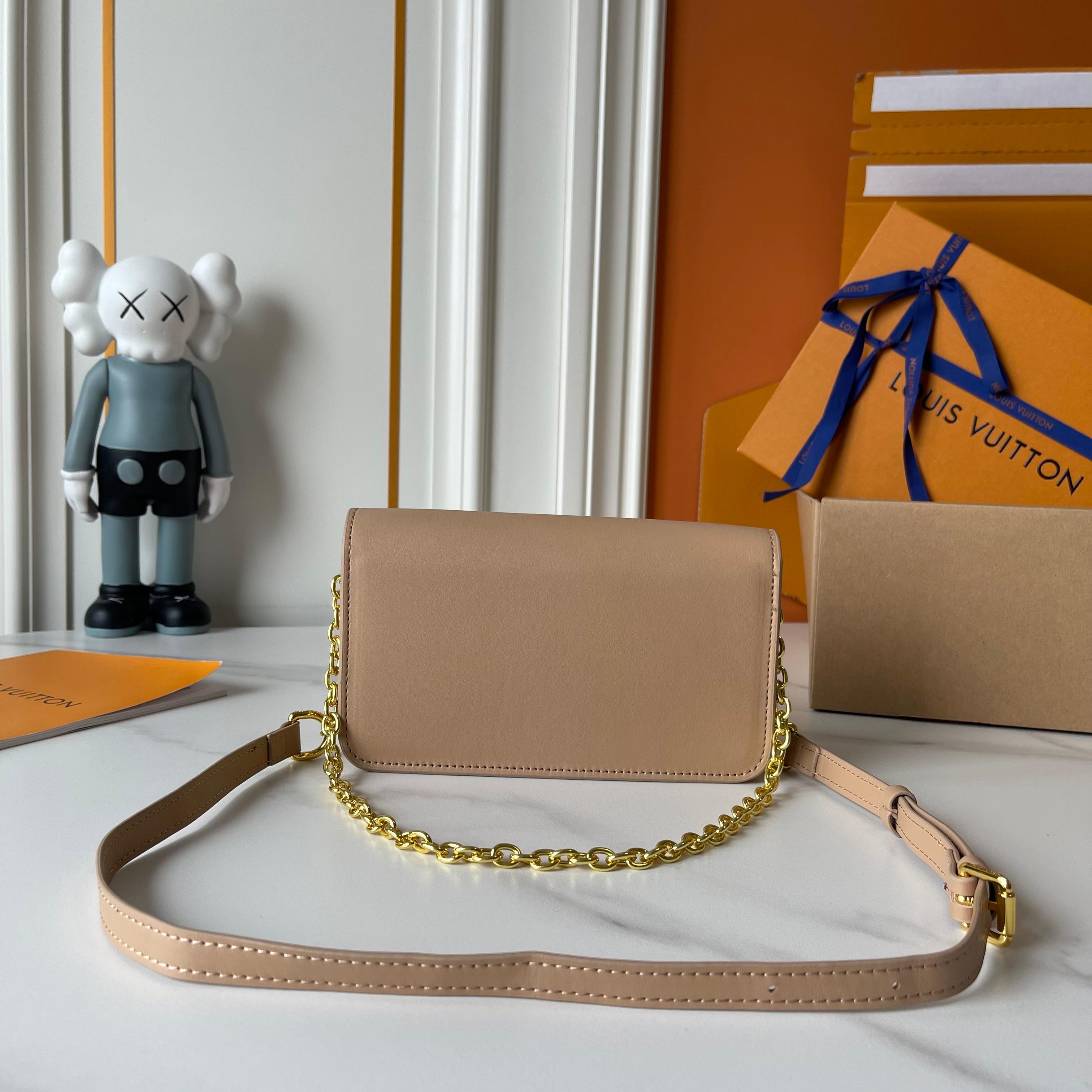 Designer Wallet On Chain LV Bloom - Sand - Gorchic - $120.99