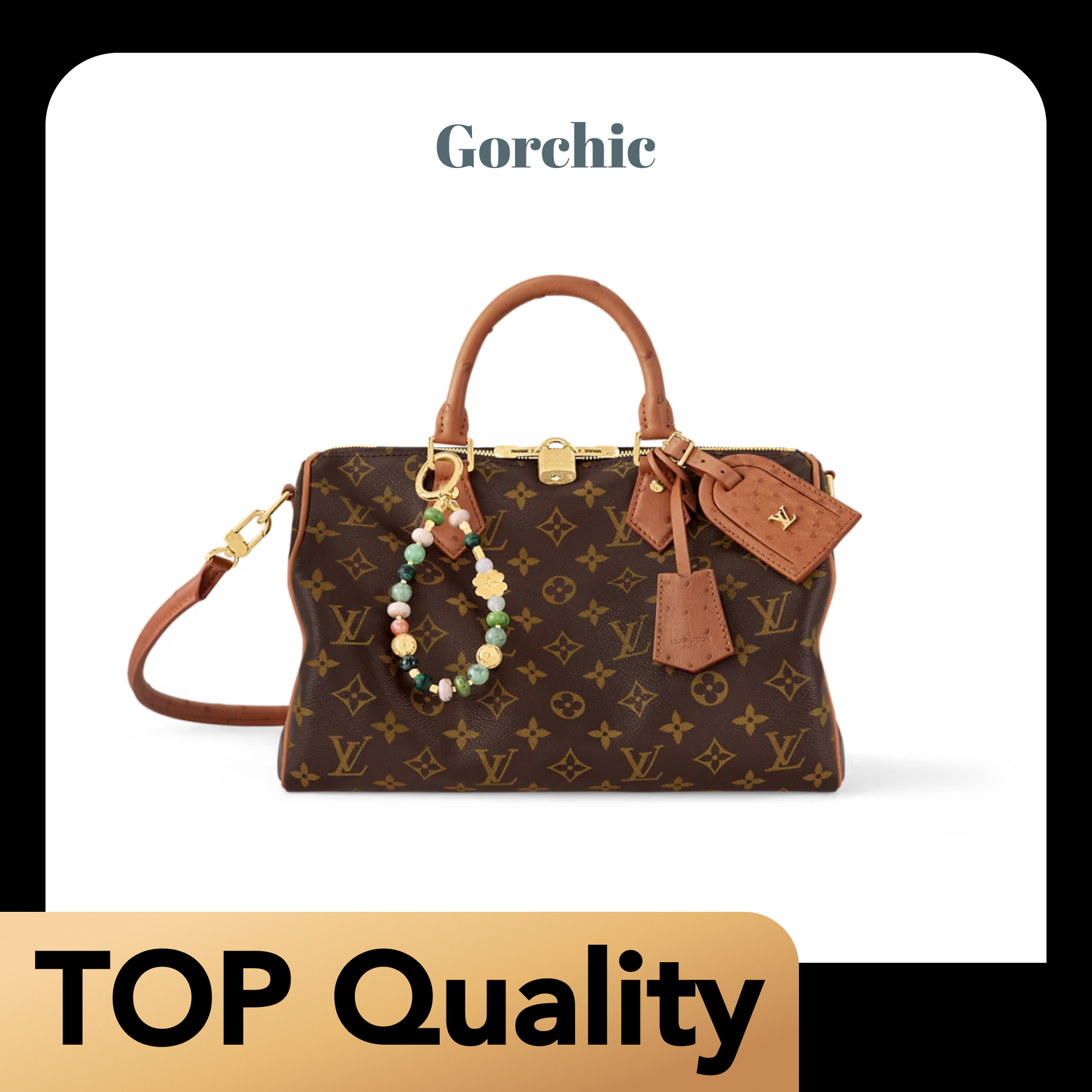 [TOP]Designer Speedy Soft 30 Boho Khaki Handbag - Gorchic - $403.99