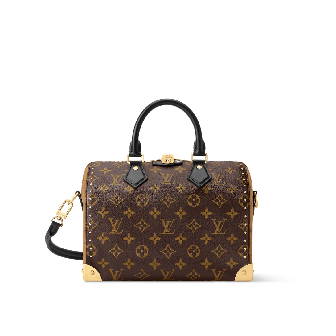 Designer Speedy Trunk 25 Handbag - Brown - Gorchic - $134.99