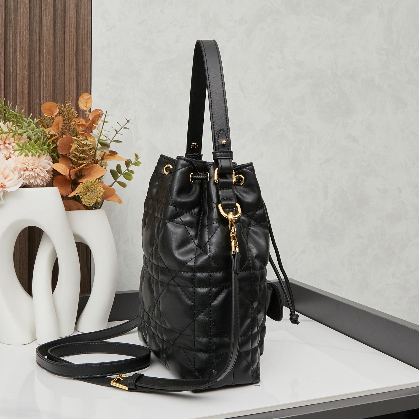 D-Inspired Caro Bucket Bag - Black - Gorchic - $144.99