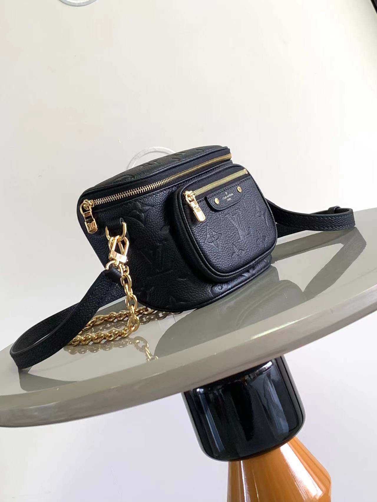 [TOP]Designer Empreinte Monogram Leather Black Mini Bumbag - Bag - Gorchic - $312.99