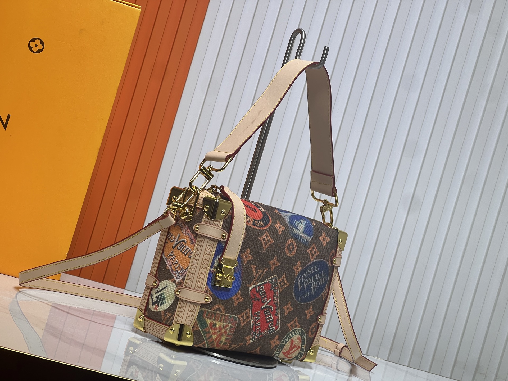 Designer Side Trunk MM Handbag - Brown - Gorchic - $136.99