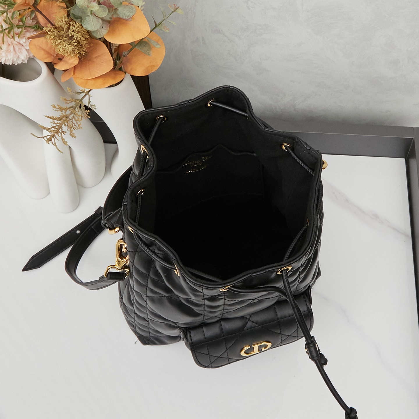 D-Inspired Caro Bucket Bag - Black - Gorchic - $144.99