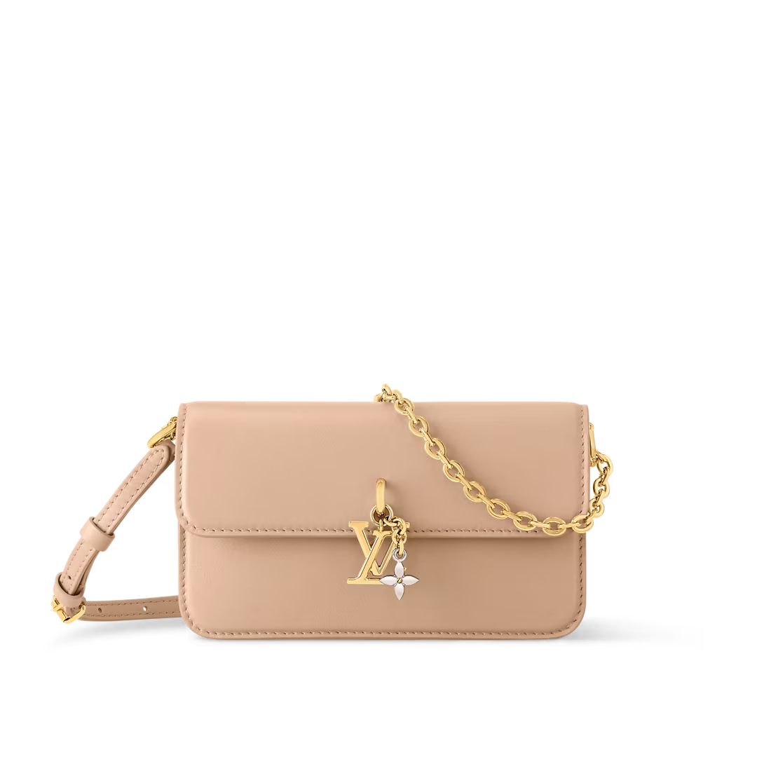 Designer Wallet On Chain LV Bloom - Sand - Gorchic - $120.99