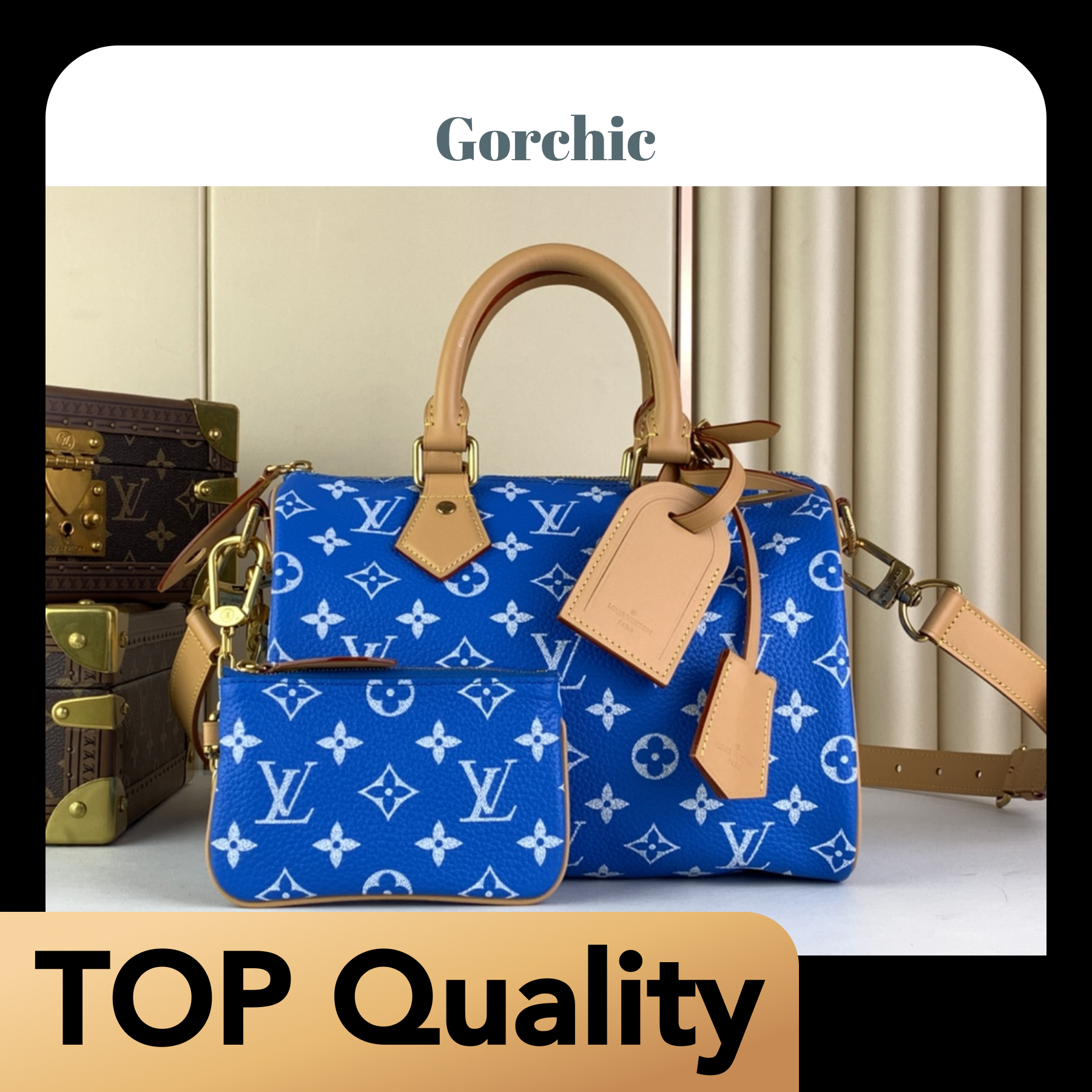 [TOP]Designer SPEEDY P9 BANDOULIERE 25 HANDBAG - Bag - Gorchic - $553.99