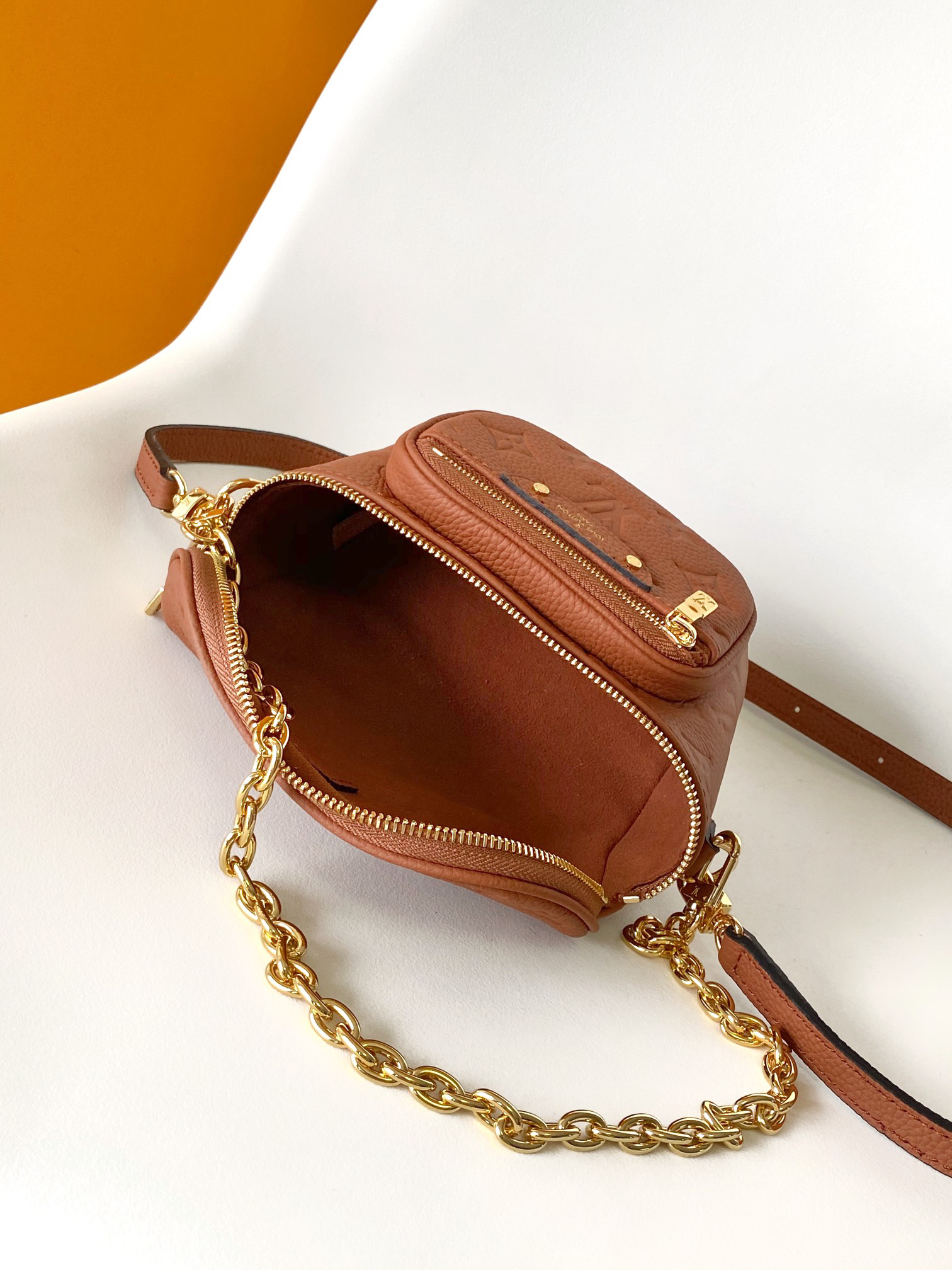[TOP]Designer Mini Bumbag Brown Bag - Gorchic - $323.99