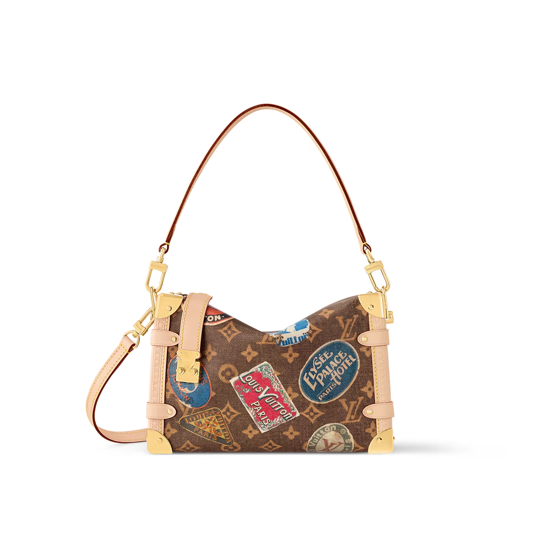 Designer Side Trunk MM Handbag - Brown - Gorchic - $136.99