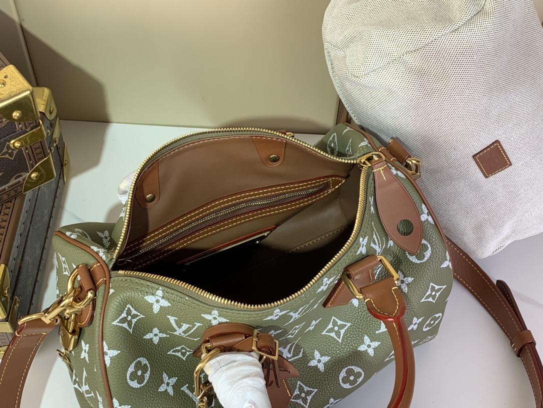 [TOP]Designer SPEEDY P9 BANDOULIERE 30 HANDBAG Green Sancha - Bag - Gorchic - $659.99