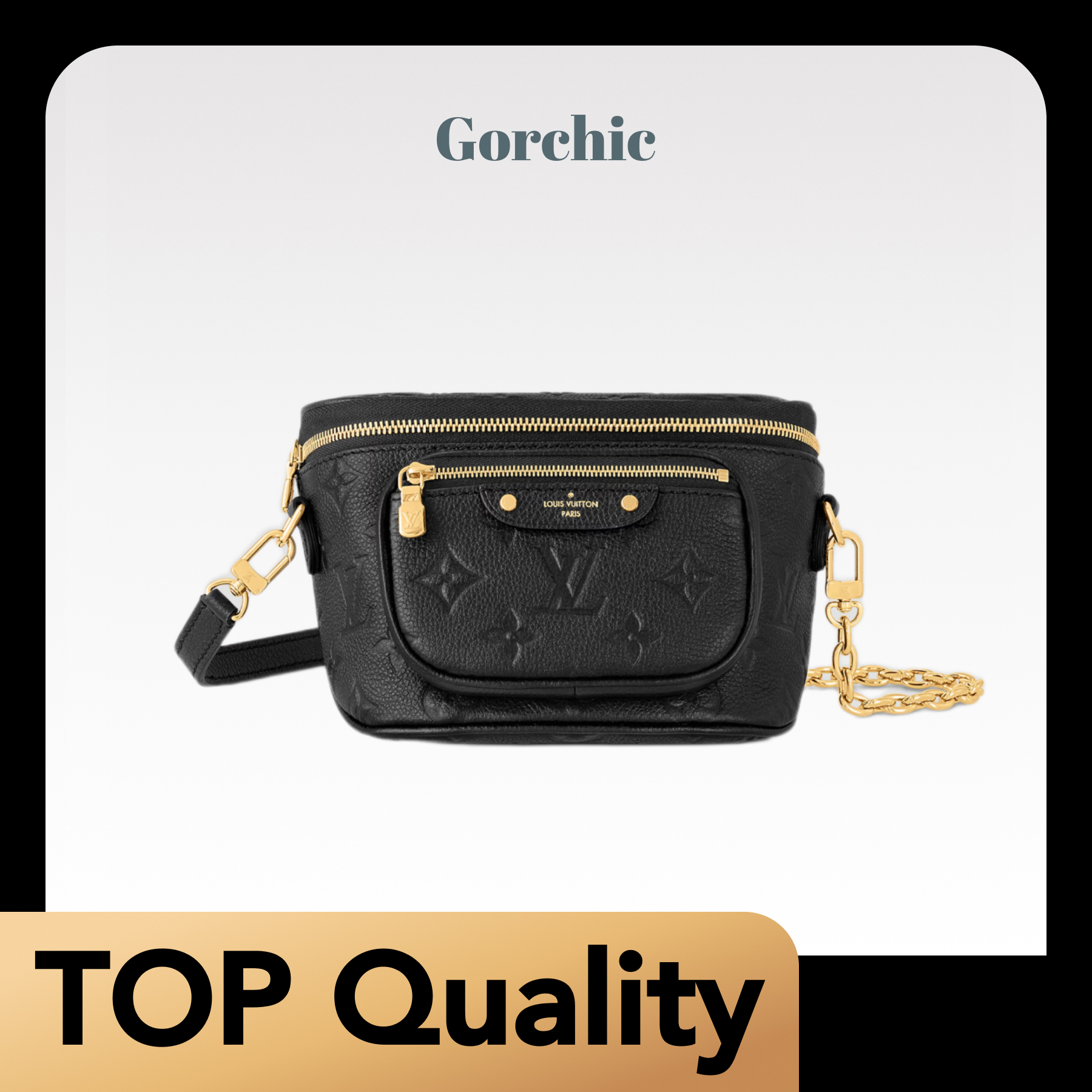 [TOP]Designer Empreinte Monogram Leather Black Mini Bumbag - Bag - Gorchic - $312.99