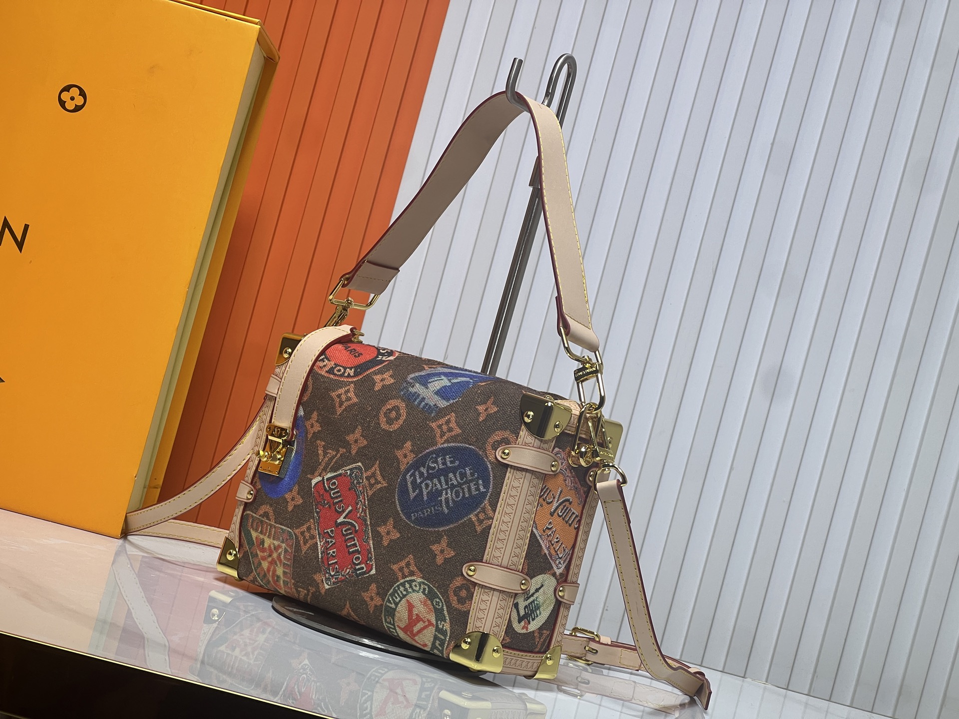 Designer Side Trunk MM Handbag - Brown - Gorchic - $136.99